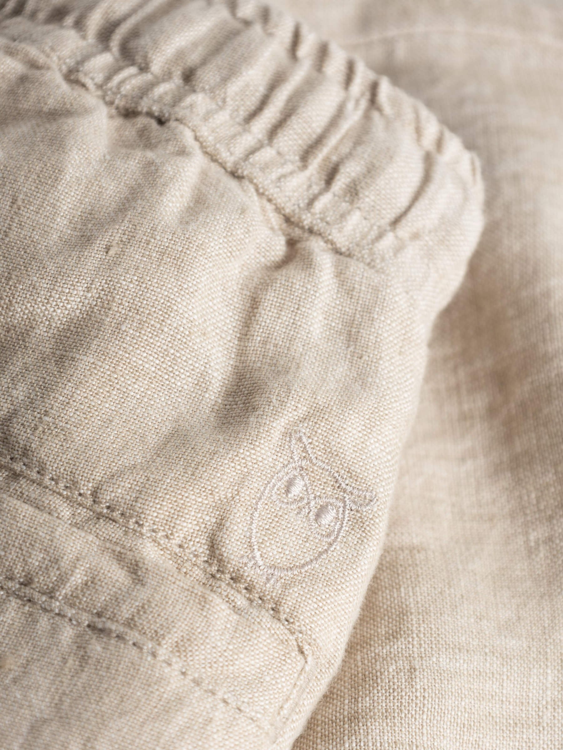Hose Fig Loose Linen Pant yarndyed light feather gray Knowledge Cotton Apparel