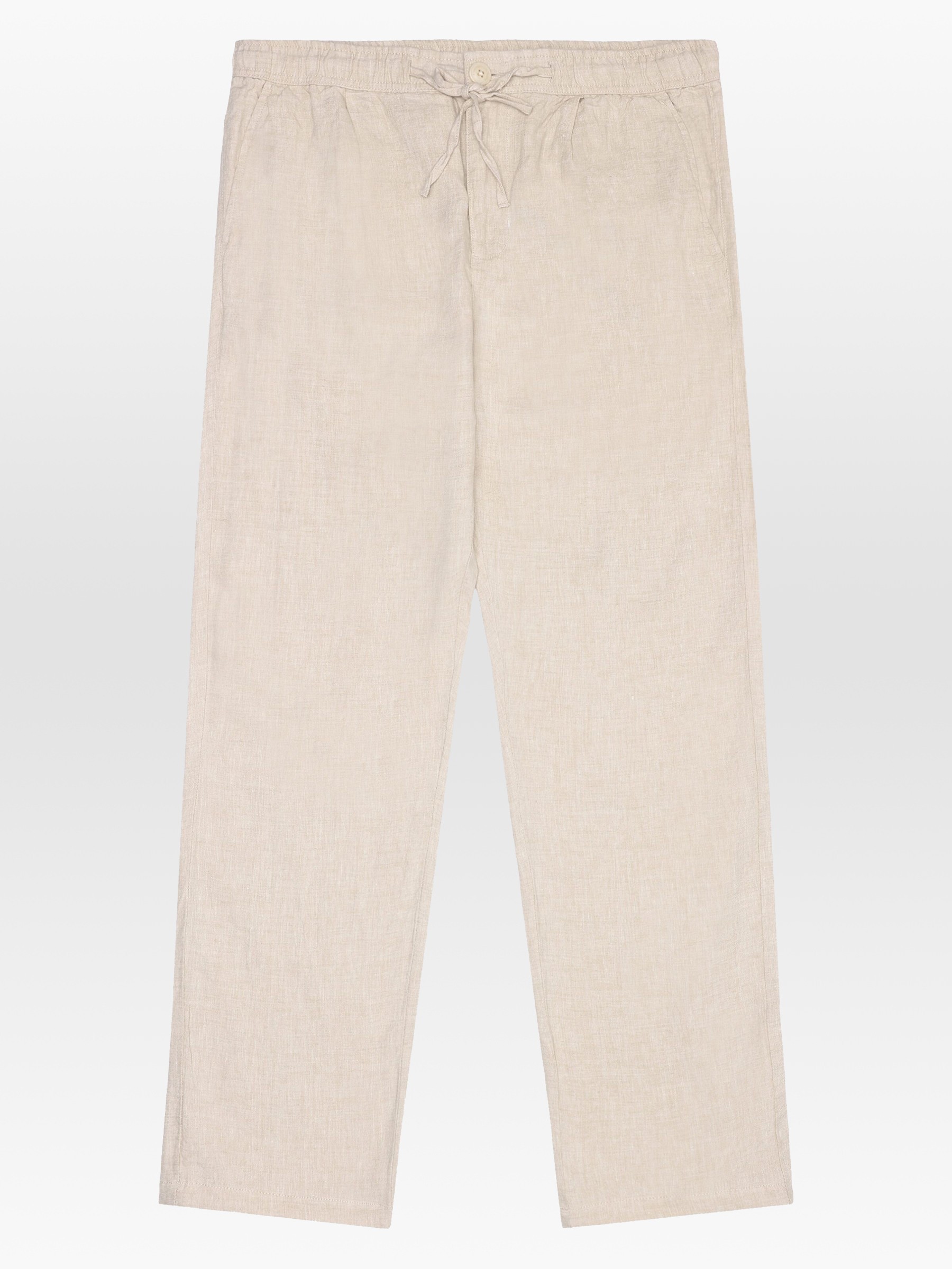 Hose Fig Loose Linen Pant yarndyed light feather gray Knowledge Cotton Apparel