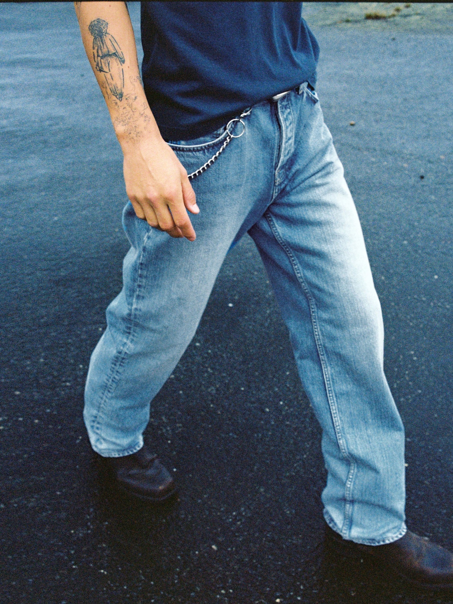 Jeanshose Tuff Tony streaky vintage Nudie Jeans