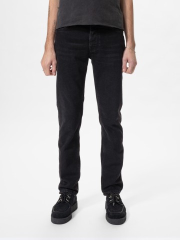 Jeanshose Solid Ollie black steel Nudie Jeans