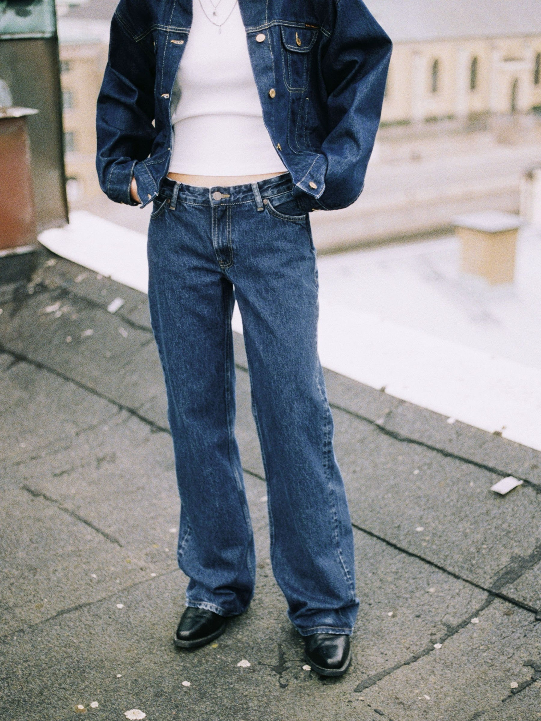 Jeanshose Wide Heidi evening jazz Nudie Jeans