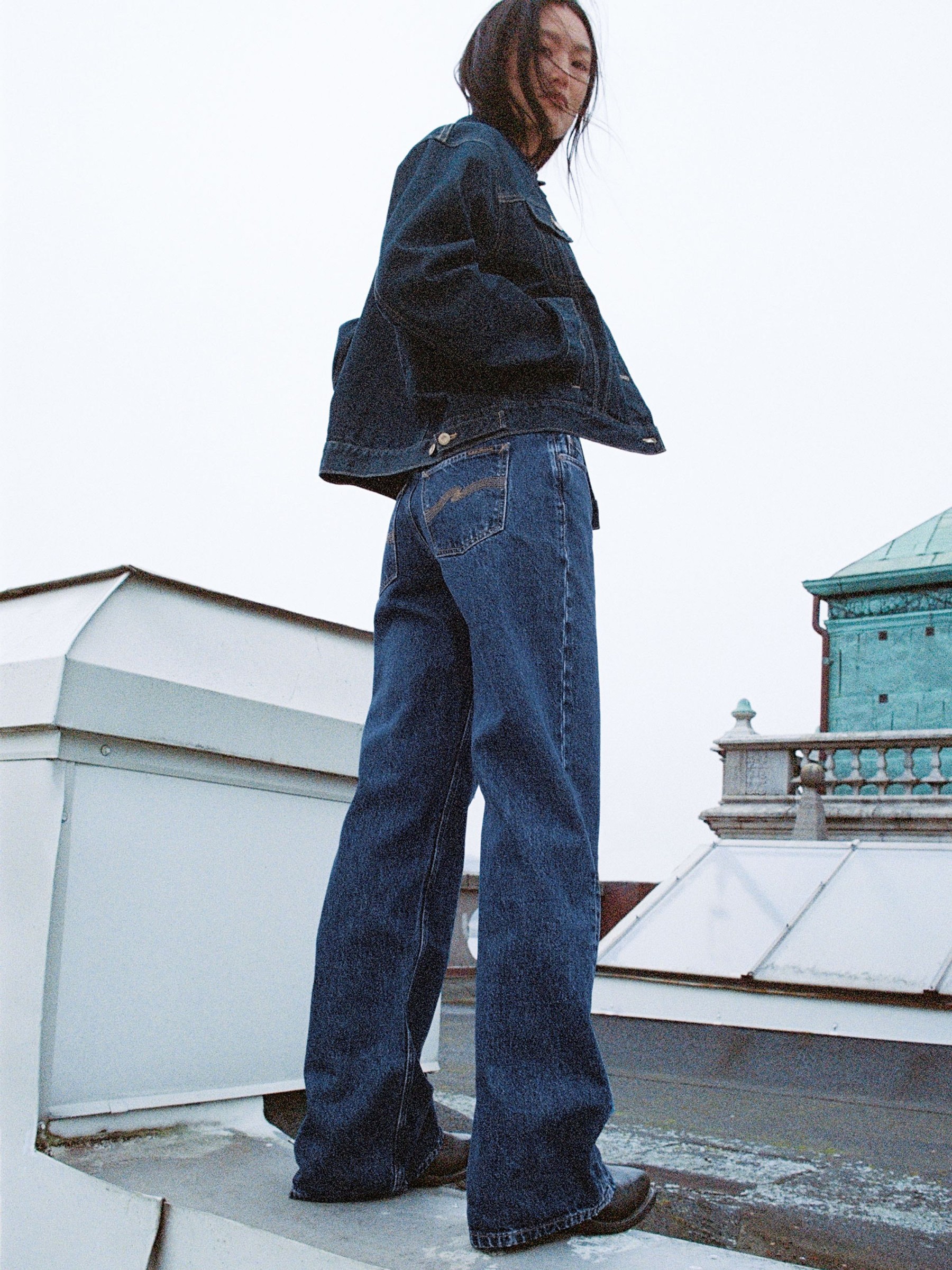 Jeanshose Wide Heidi evening jazz Nudie Jeans