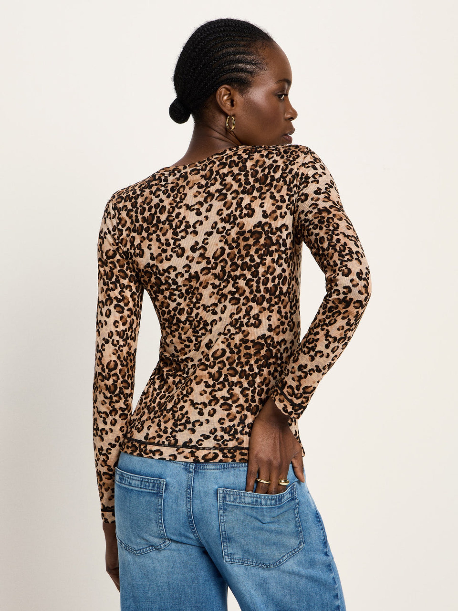 Longsleeve Langarmshirt aus TENCEL print leo Lanius