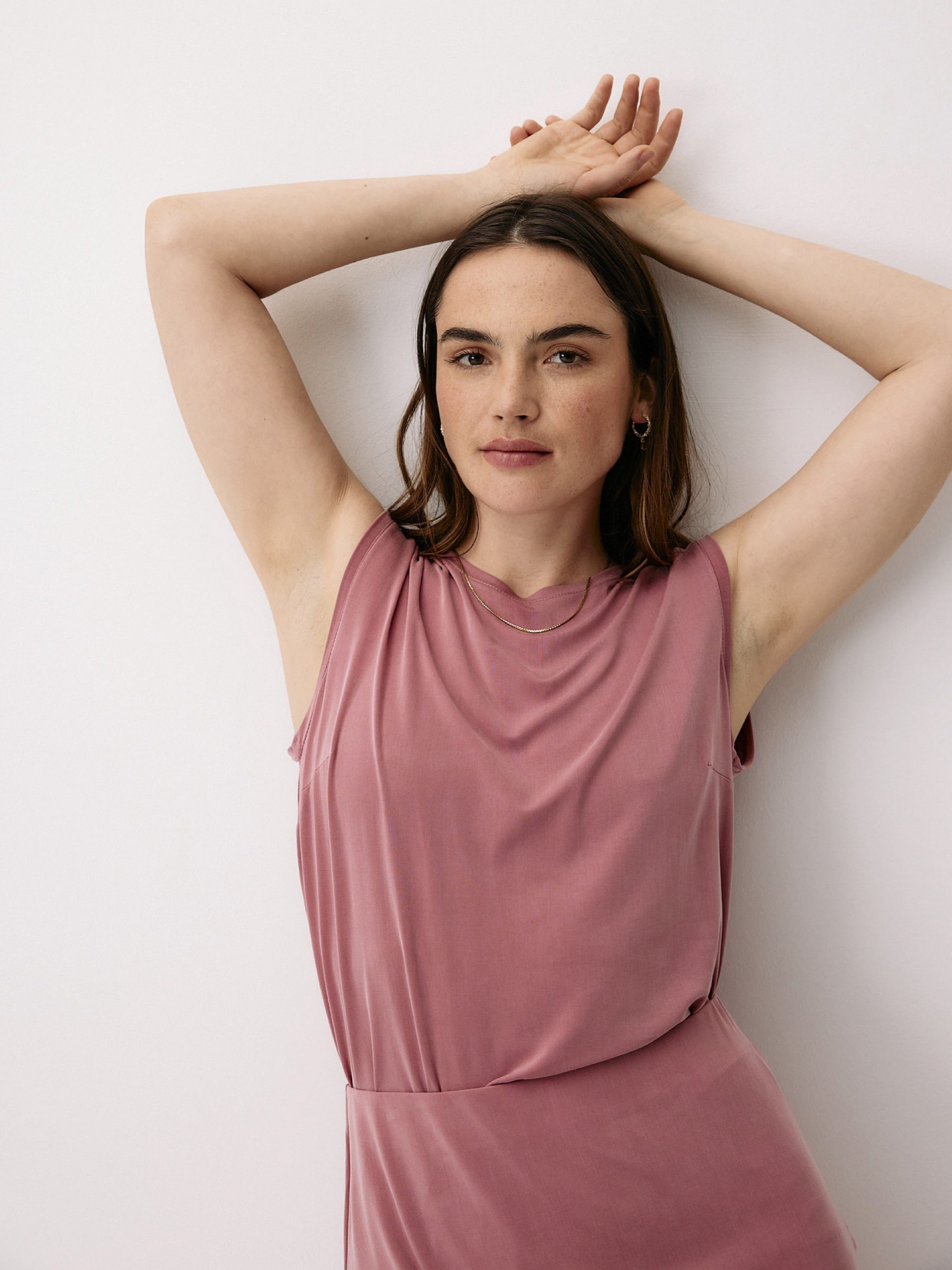 Cupro Sleeveless Top blush rose Moya Kala