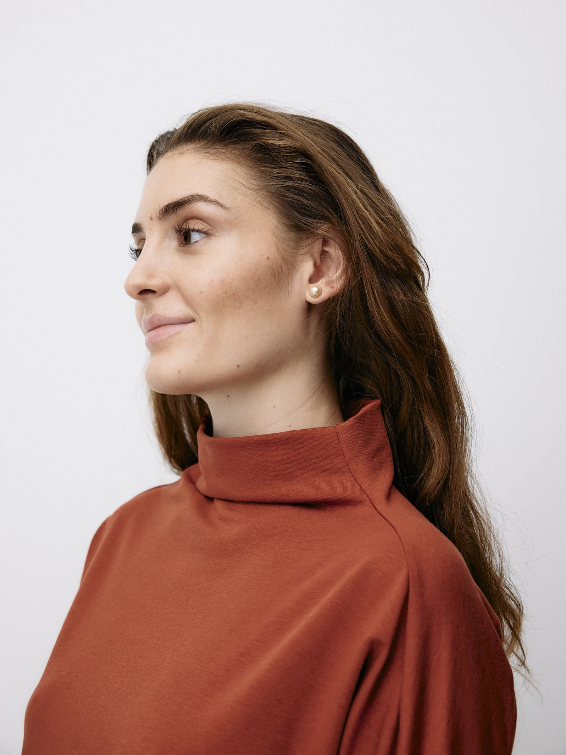 Pullover Formal Crop Sweater red camel Moya Kala
