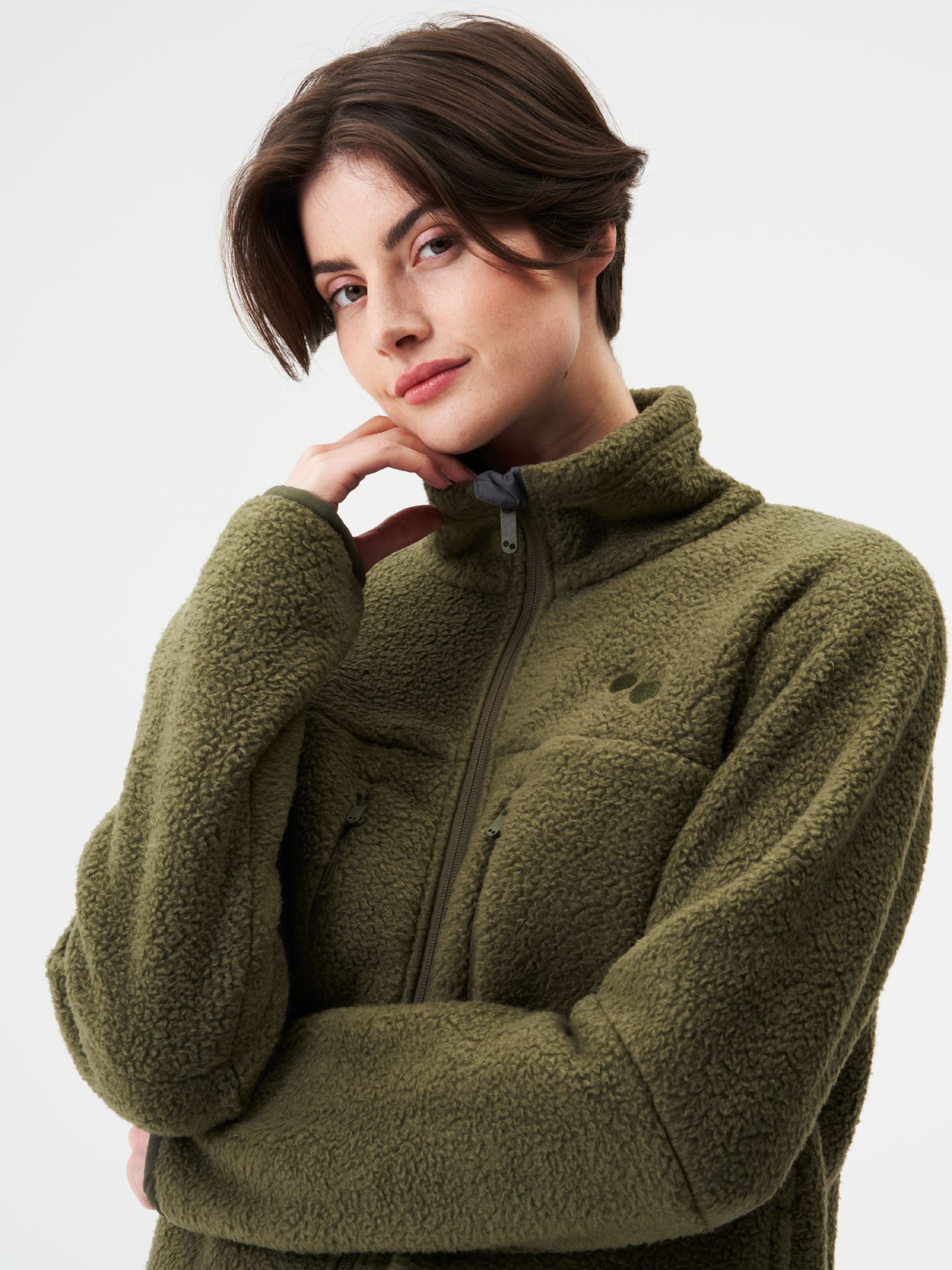 Jacke Fleece Jacket Women eternal olive pinqponq