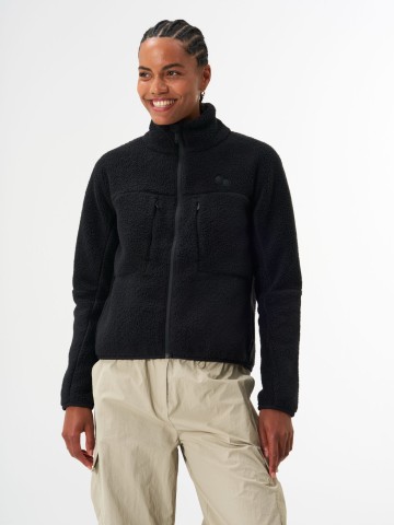 Jacke Fleece Jacket Women peat black pinqponq