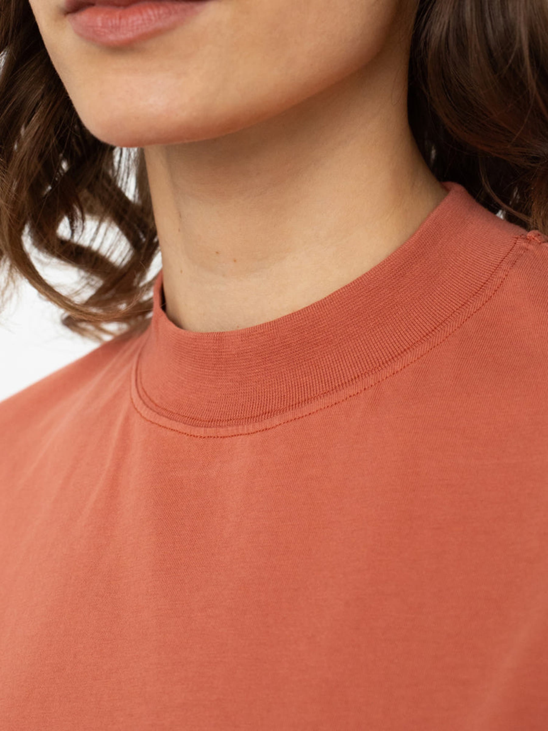 Big Collar T-Shirt dusty red Rotholz
