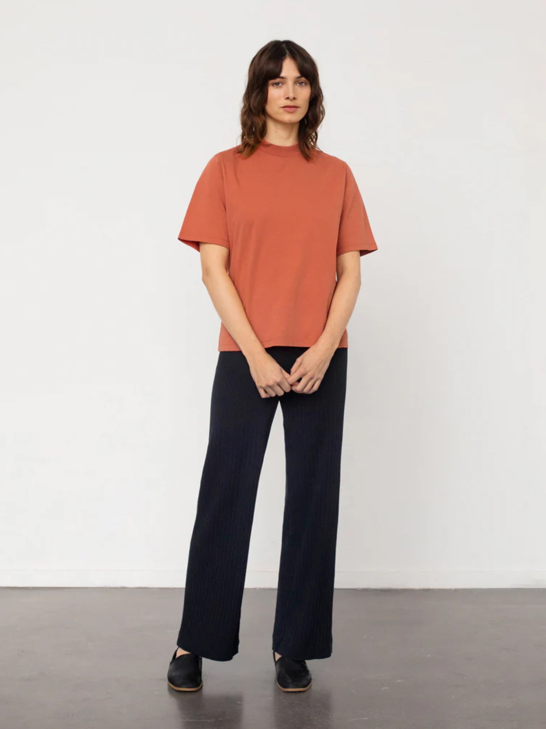 Big Collar T-Shirt dusty red Rotholz