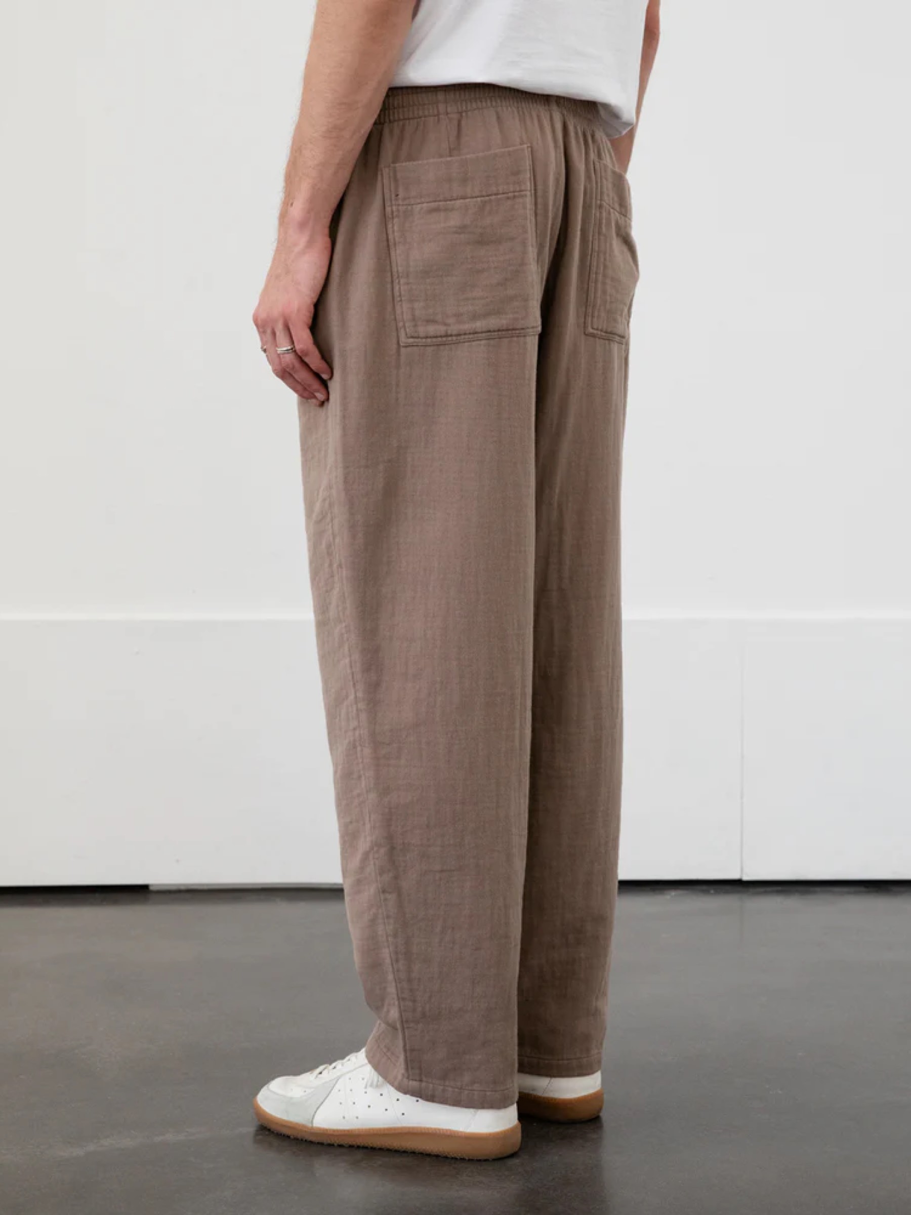 Hose Wide Pant washed brown Rotholz
