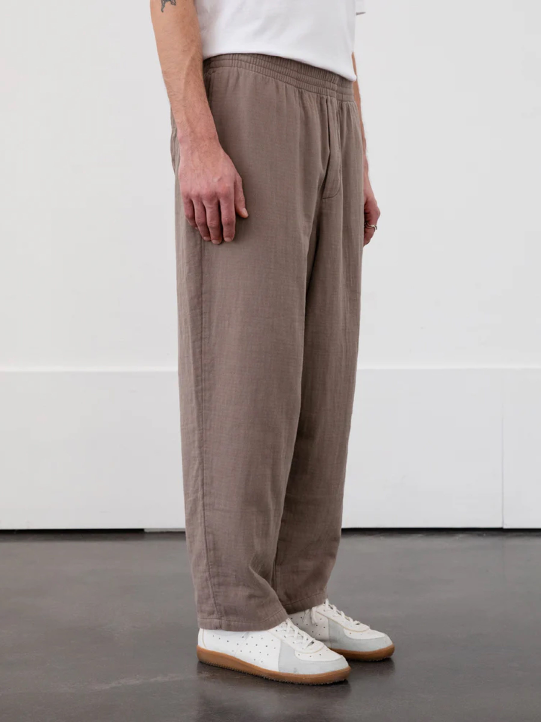 Hose Wide Pant washed brown Rotholz