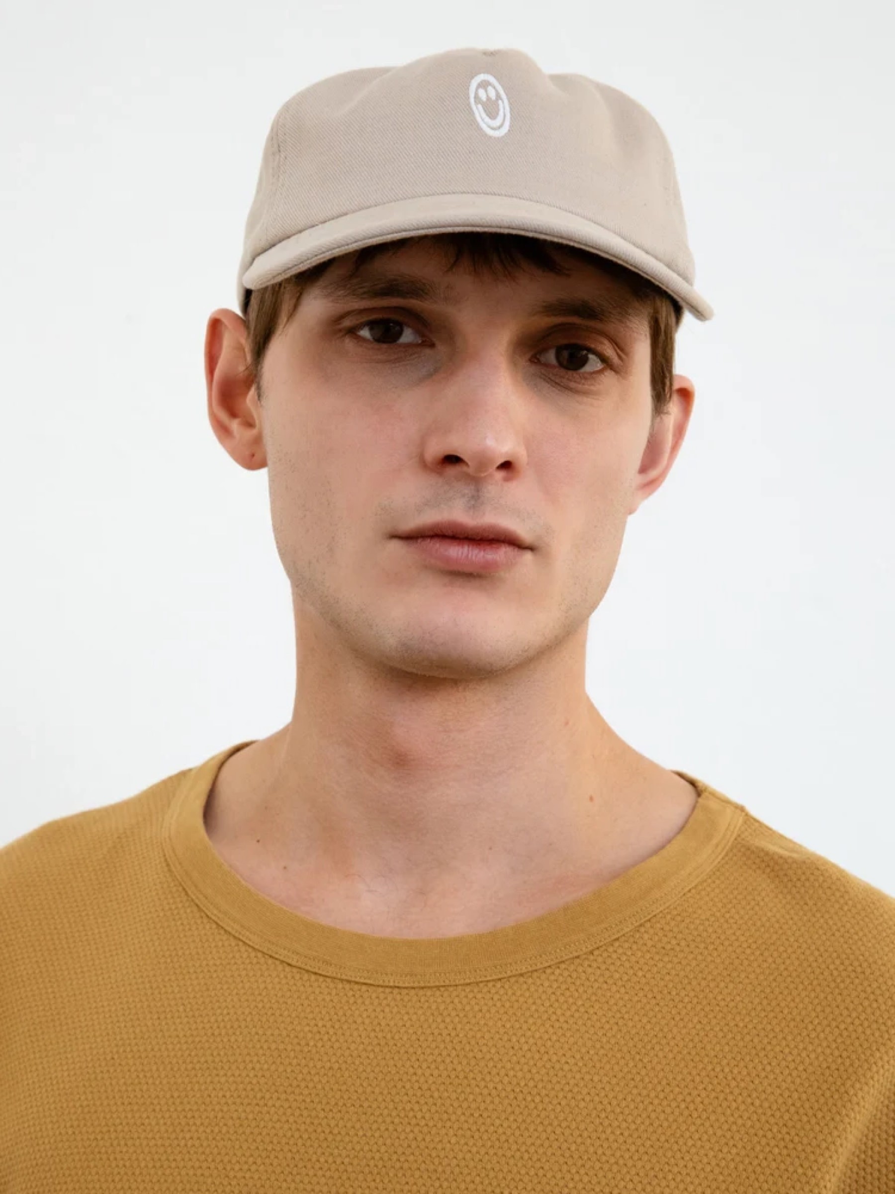 Waffle T-Shirt mustard yellow Rotholz