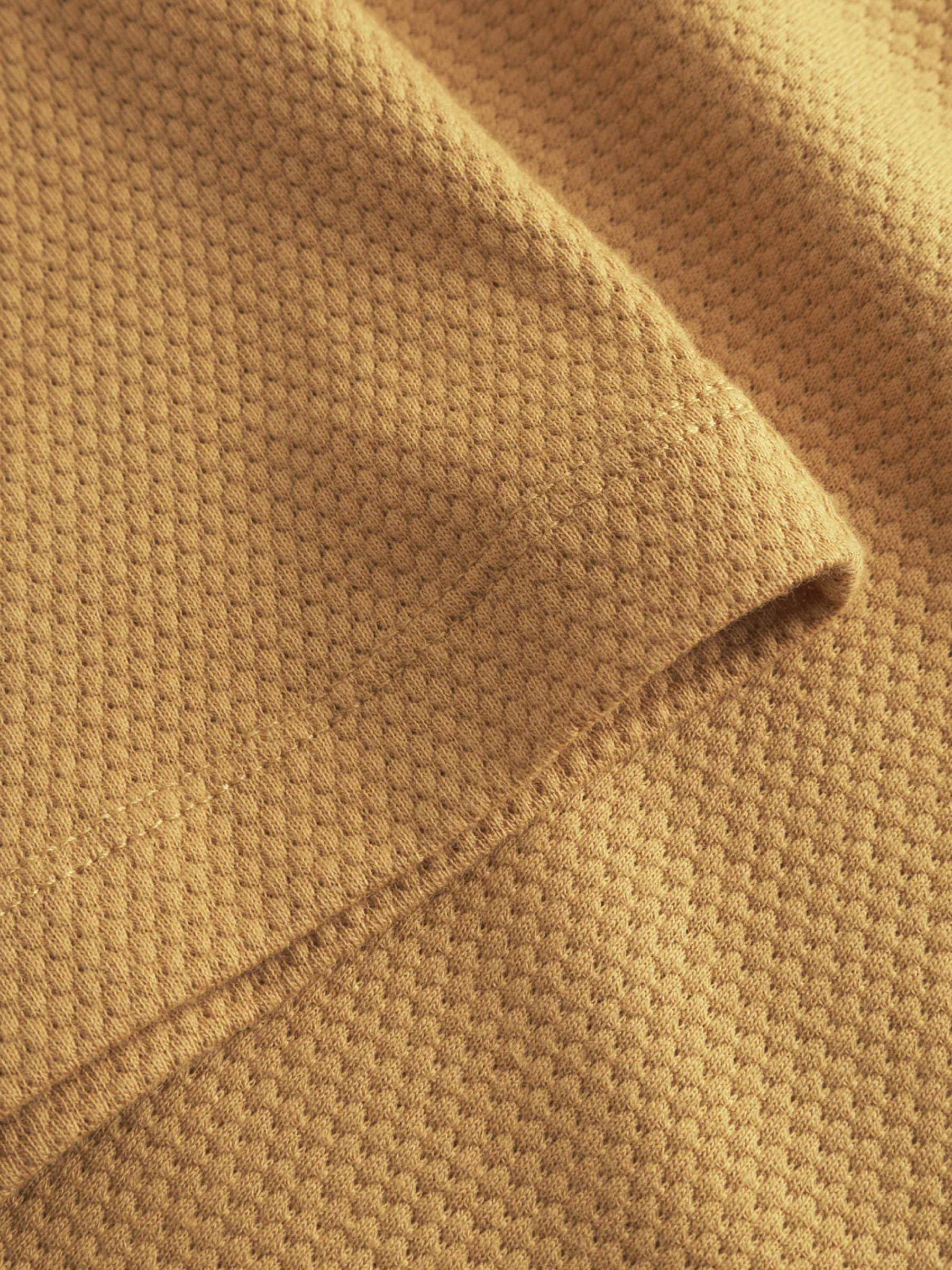 Waffle T-Shirt mustard yellow Rotholz