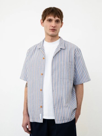 Hemd Bowling Shirt multi stripe Rotholz