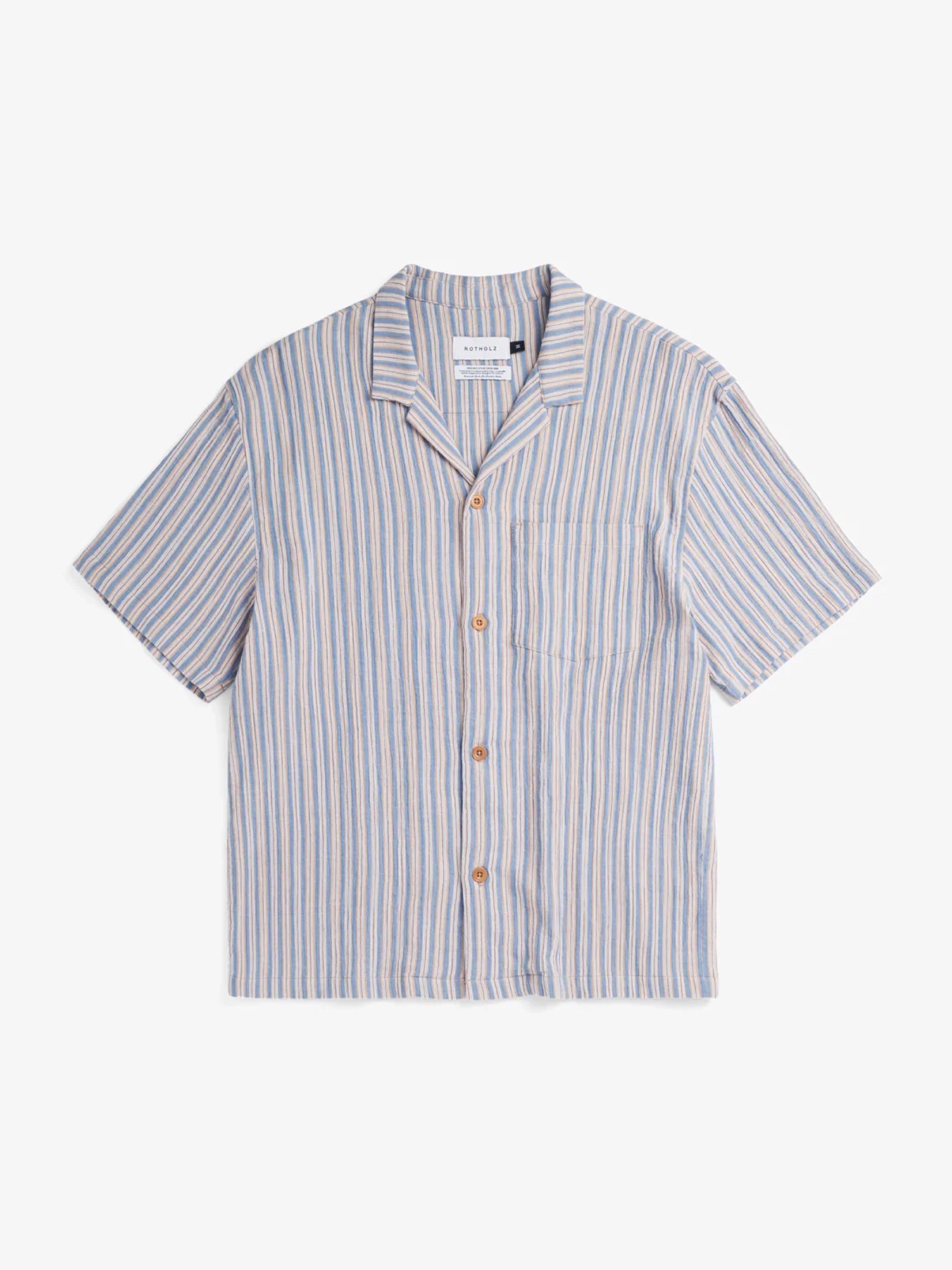 Hemd Bowling Shirt multi stripe Rotholz