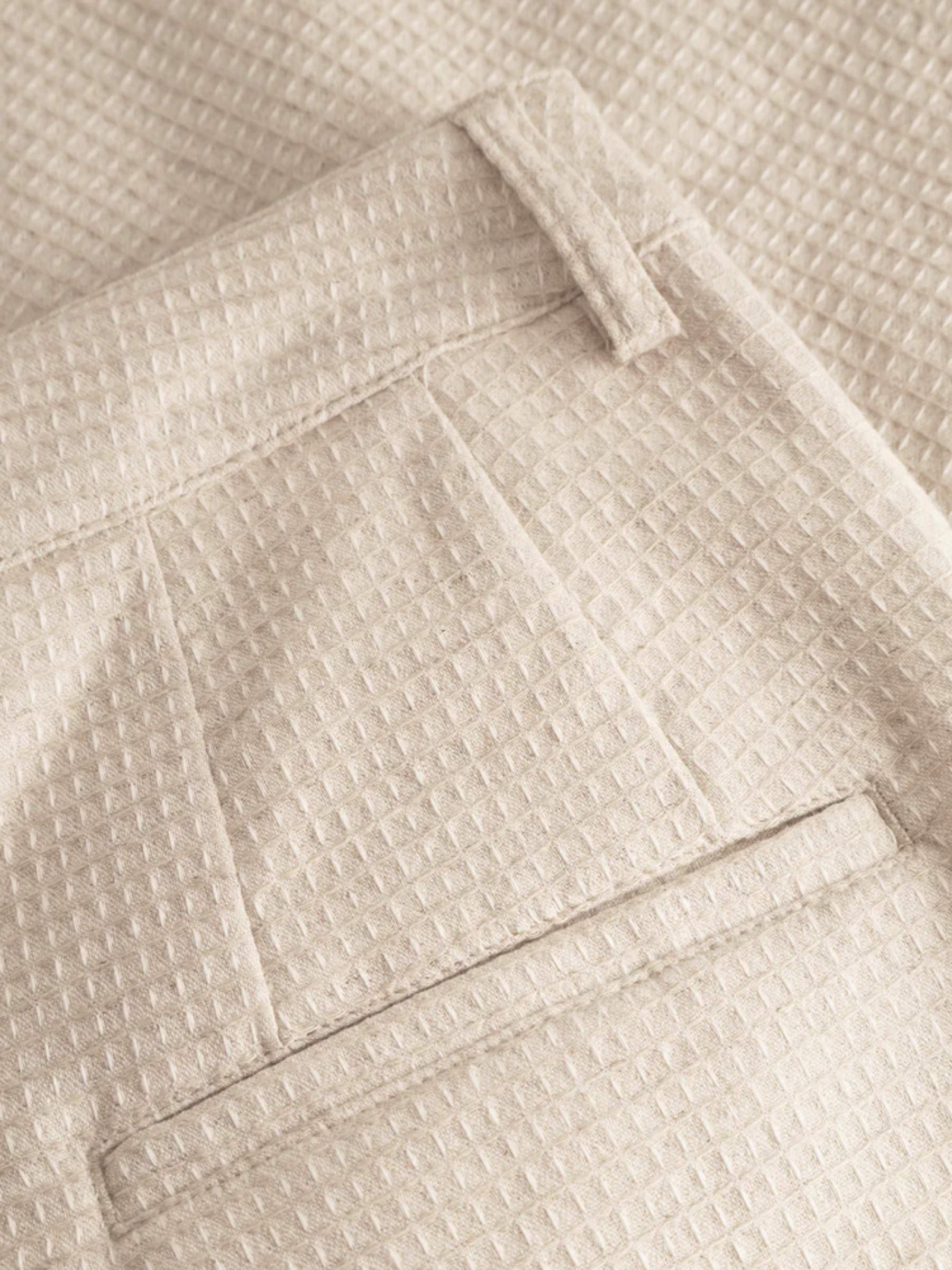 Hose Cropped Pantalone waffle sand Rotholz