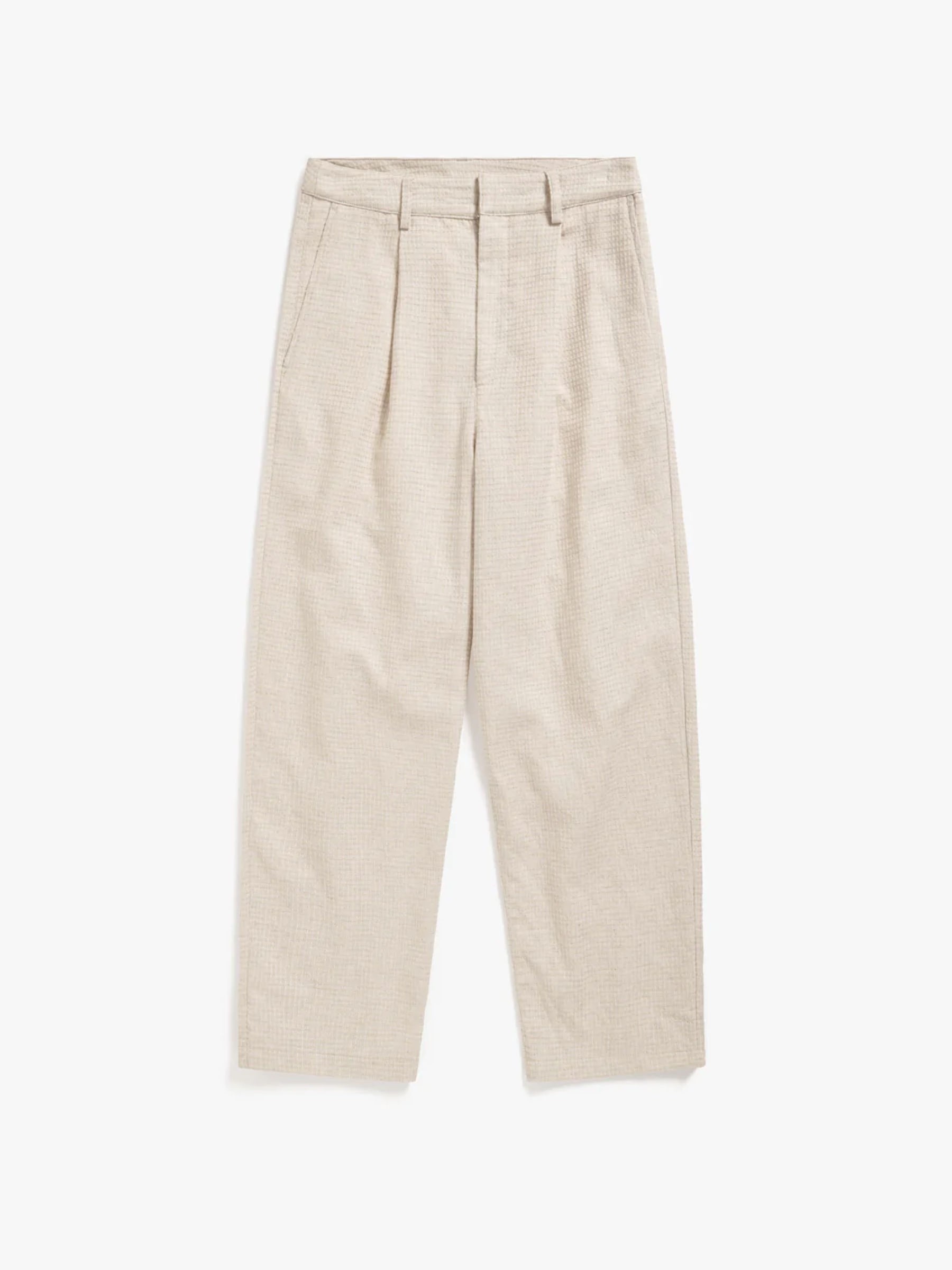 Hose Cropped Pantalone waffle sand Rotholz