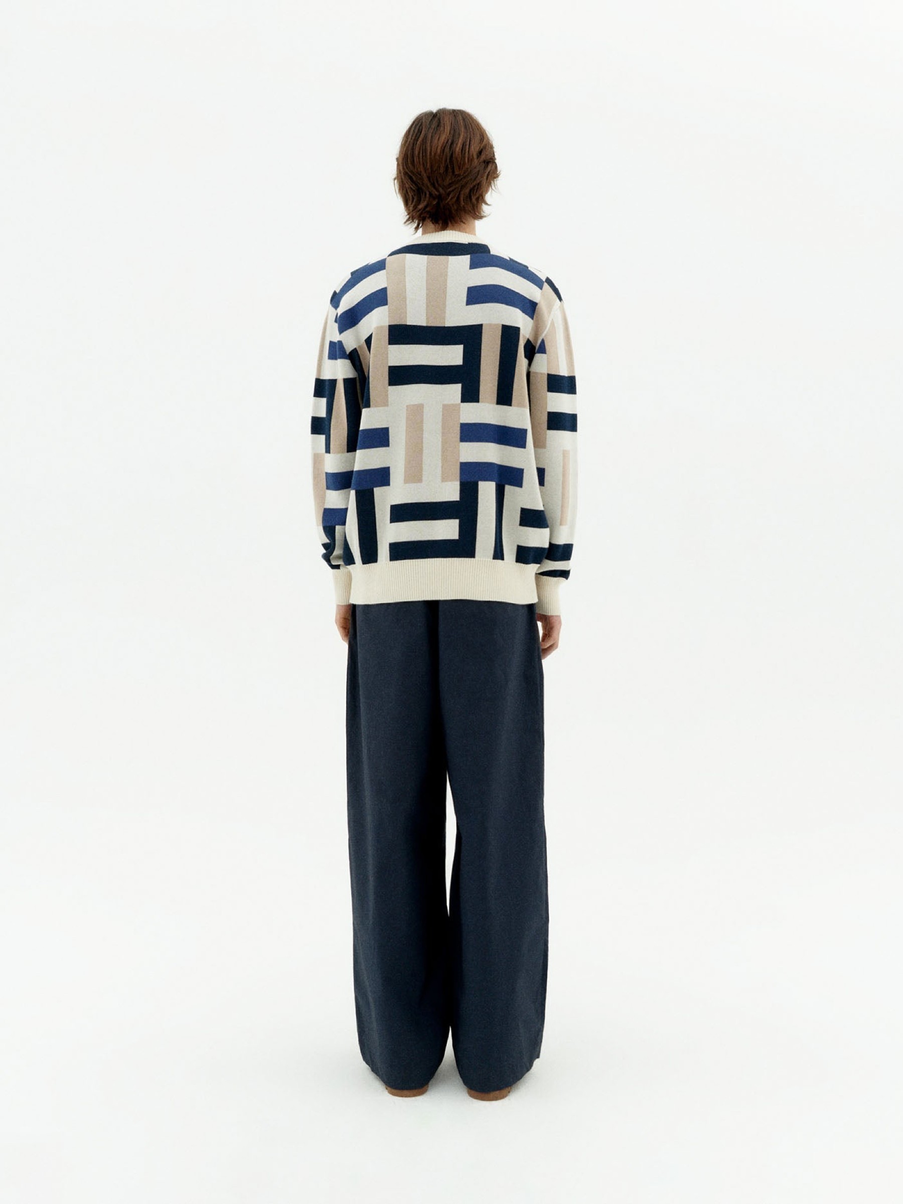 Pullover Khem Knit Sweater field navy Thinking Mu