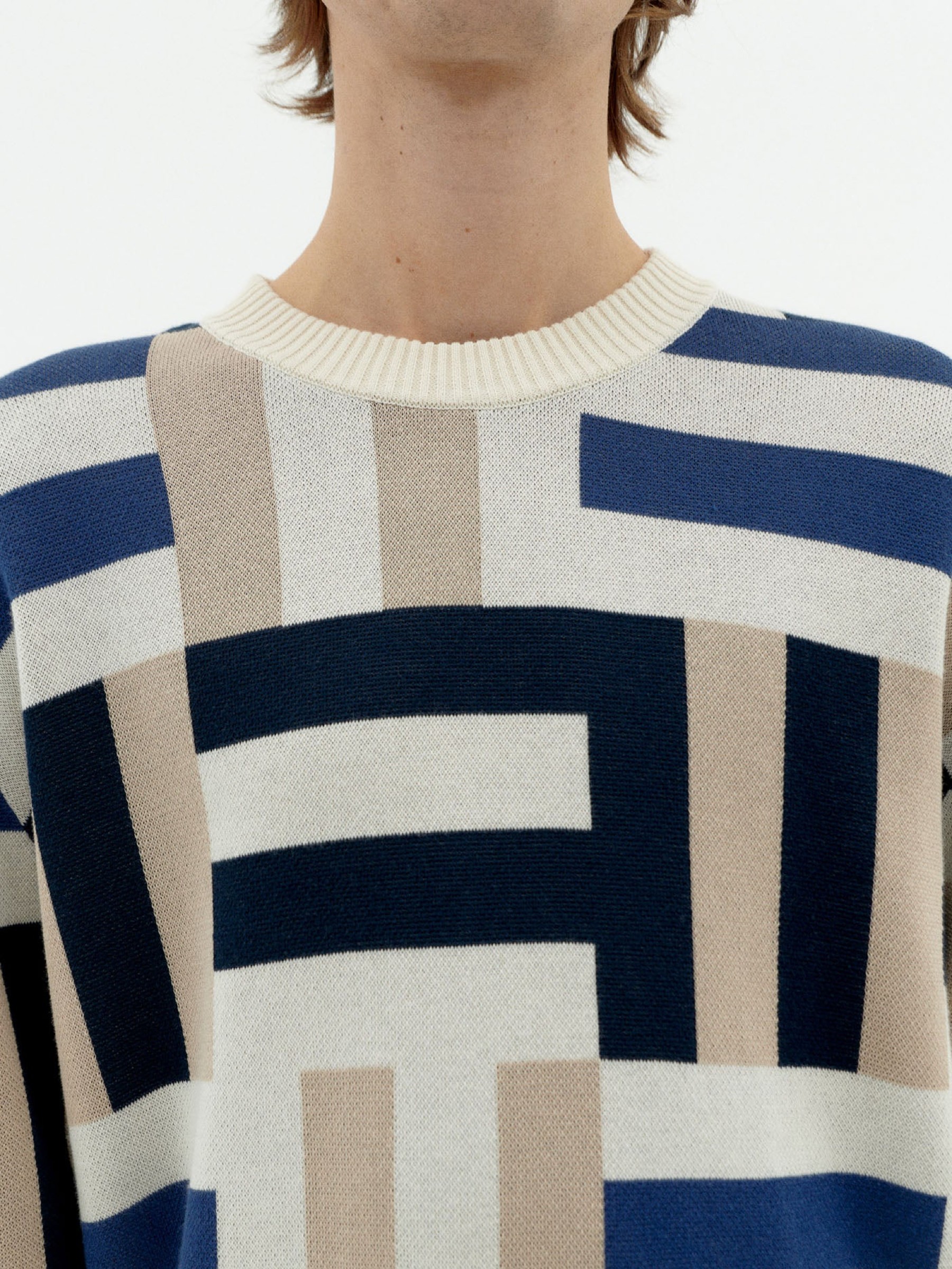 Pullover Khem Knit Sweater field navy Thinking Mu