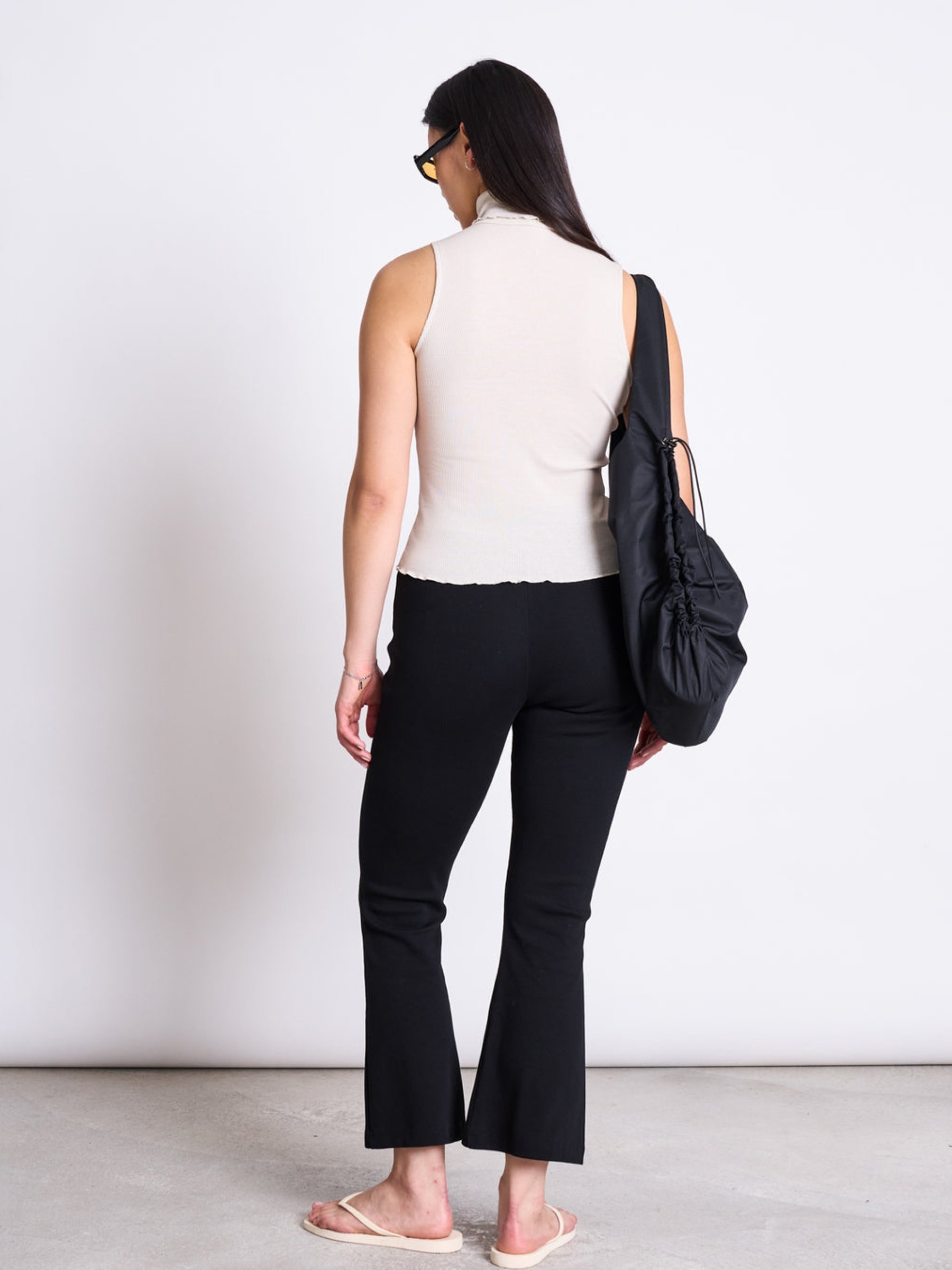 High Neck Rib Top Hav ivory Jan 'n June