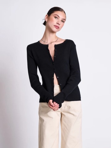 Crewneck Cardigan Glimt black Jan 'n June