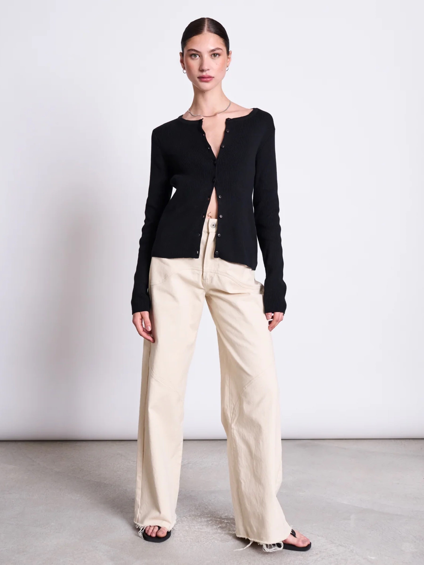 Crewneck Cardigan Glimt black Jan 'n June
