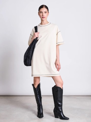 Kleid T-Shirt Dress Hopla ecru Jan 'n June