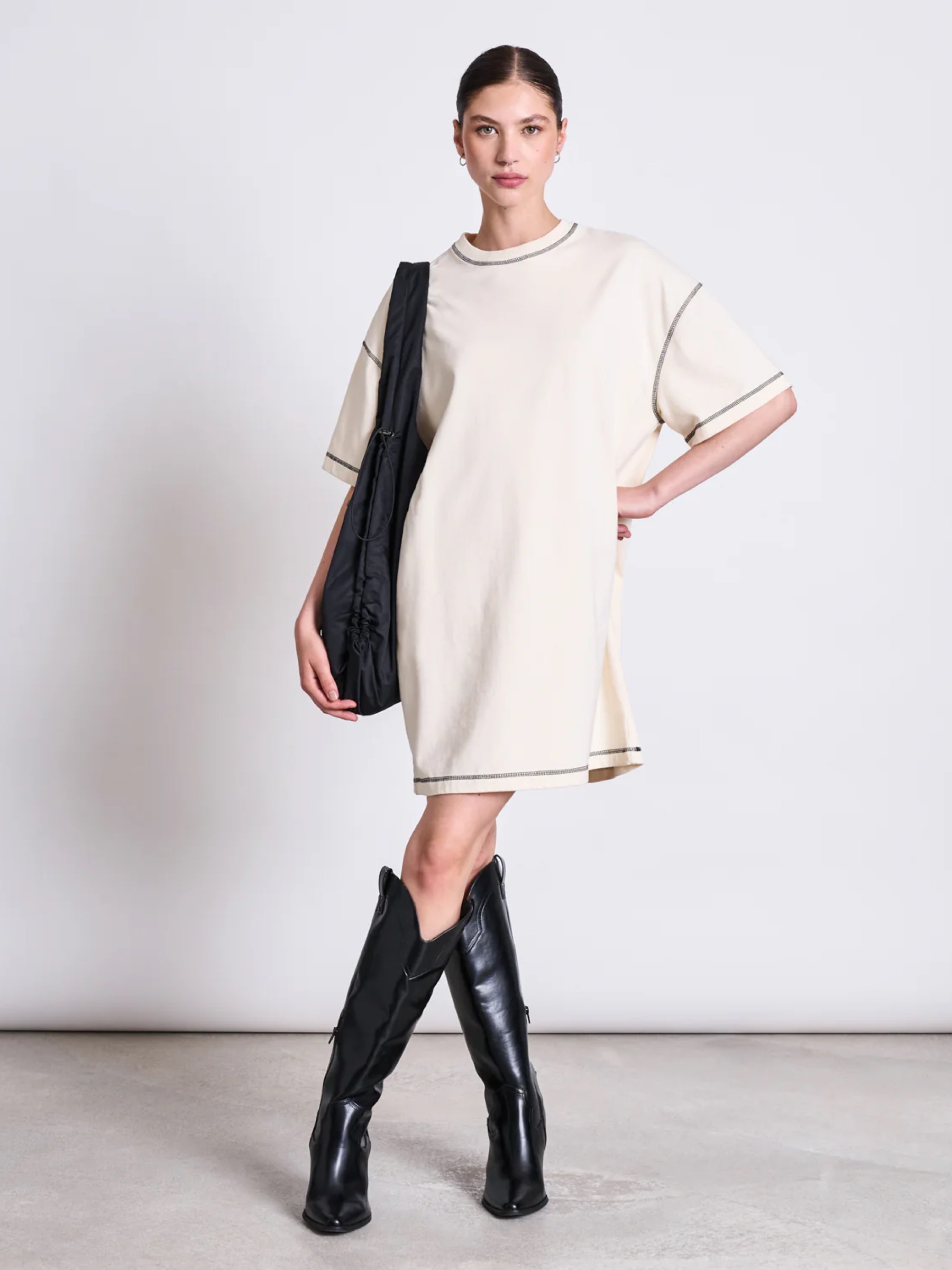 Kleid T-Shirt Dress Hopla ecru Jan 'n June
