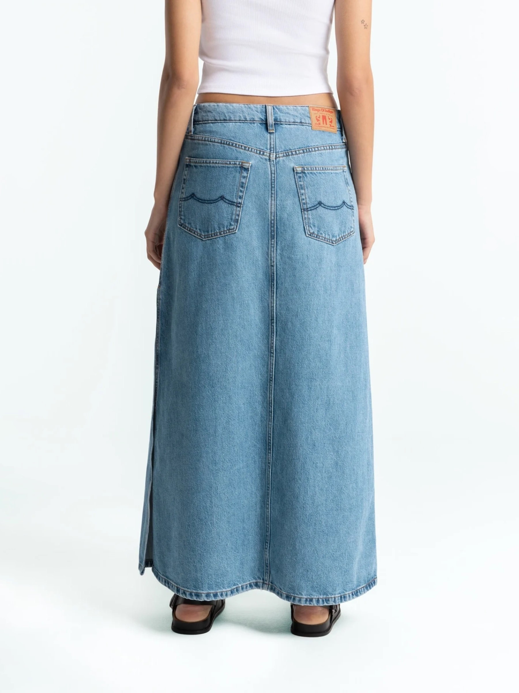 Jeansrock Amirah blue reef mid Kings of Indigo - K.O.I.