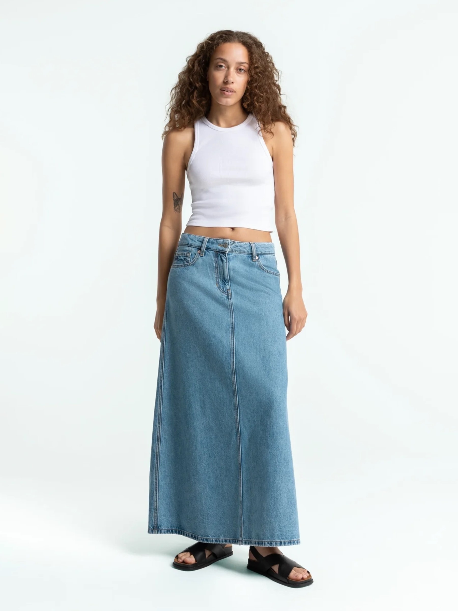 Jeansrock Amirah blue reef mid Kings of Indigo - K.O.I.