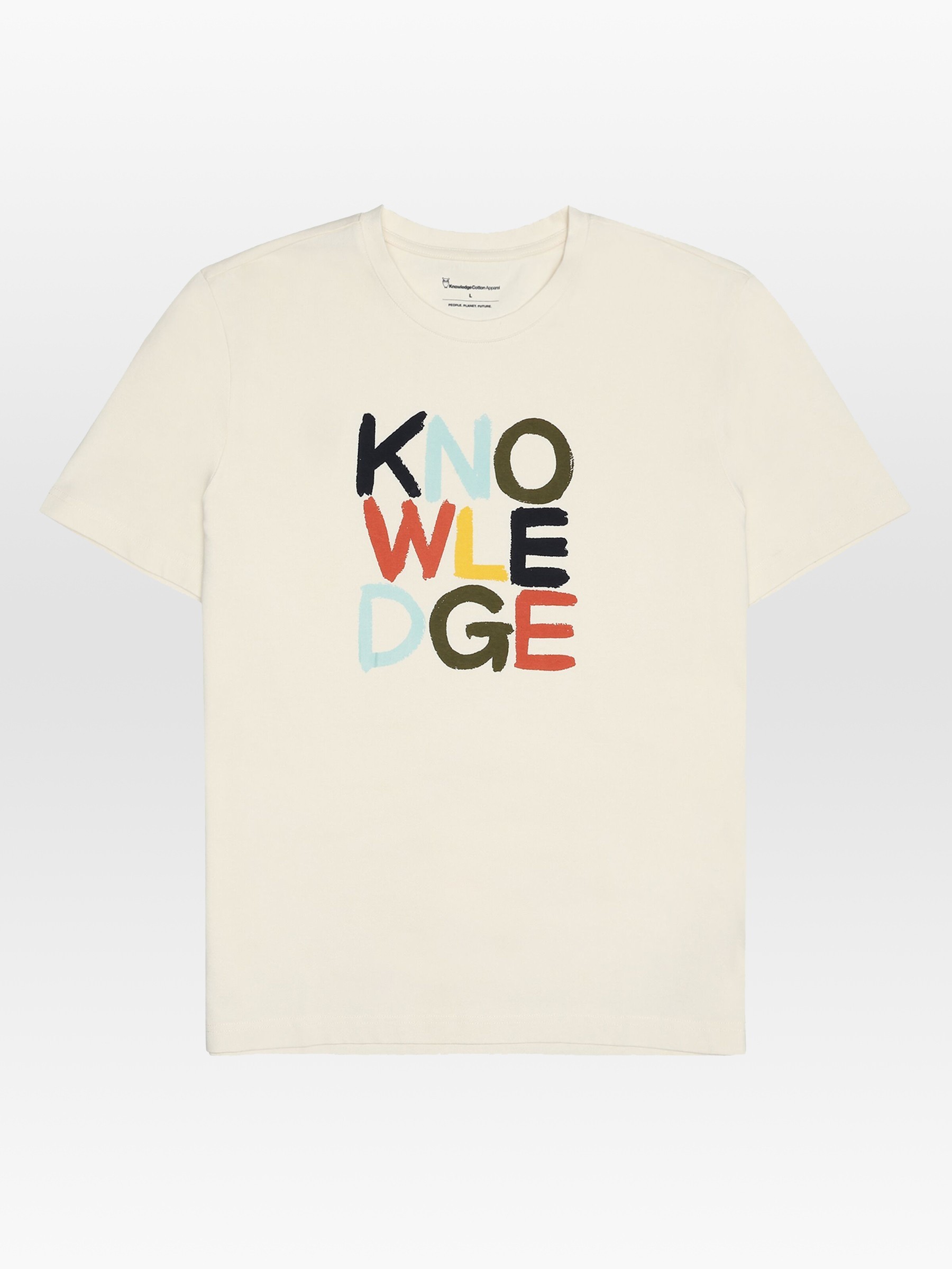 Regular Short Sleeve Heavy Single T-Shirt egret Knowledge Cotton Apparel