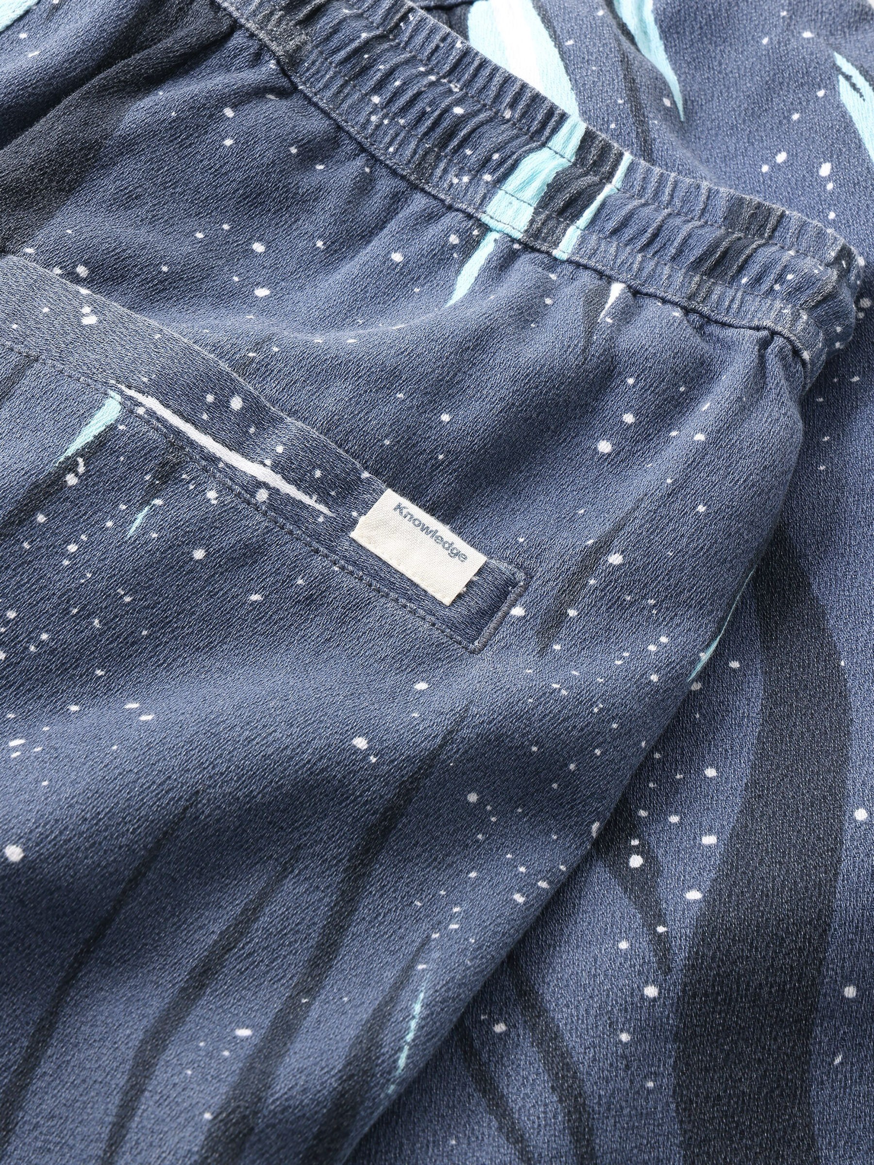 Kurze Hose Shorts Northern Lights aop blue Knowledge Cotton Apparel