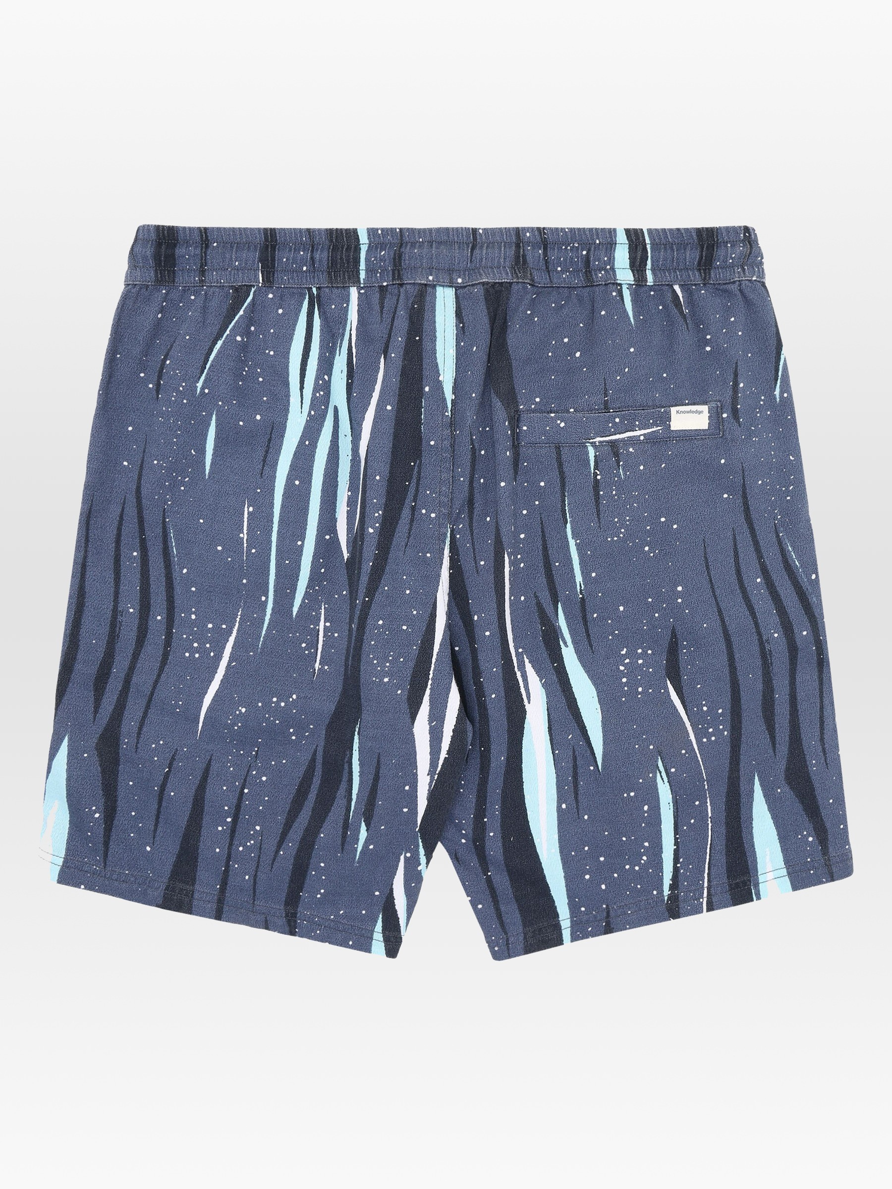 Kurze Hose Shorts Northern Lights aop blue Knowledge Cotton Apparel