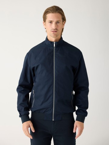 Jacke Canvas Light Shell Bomber Jacket total eclipse Knowledge Cotton Apparel
