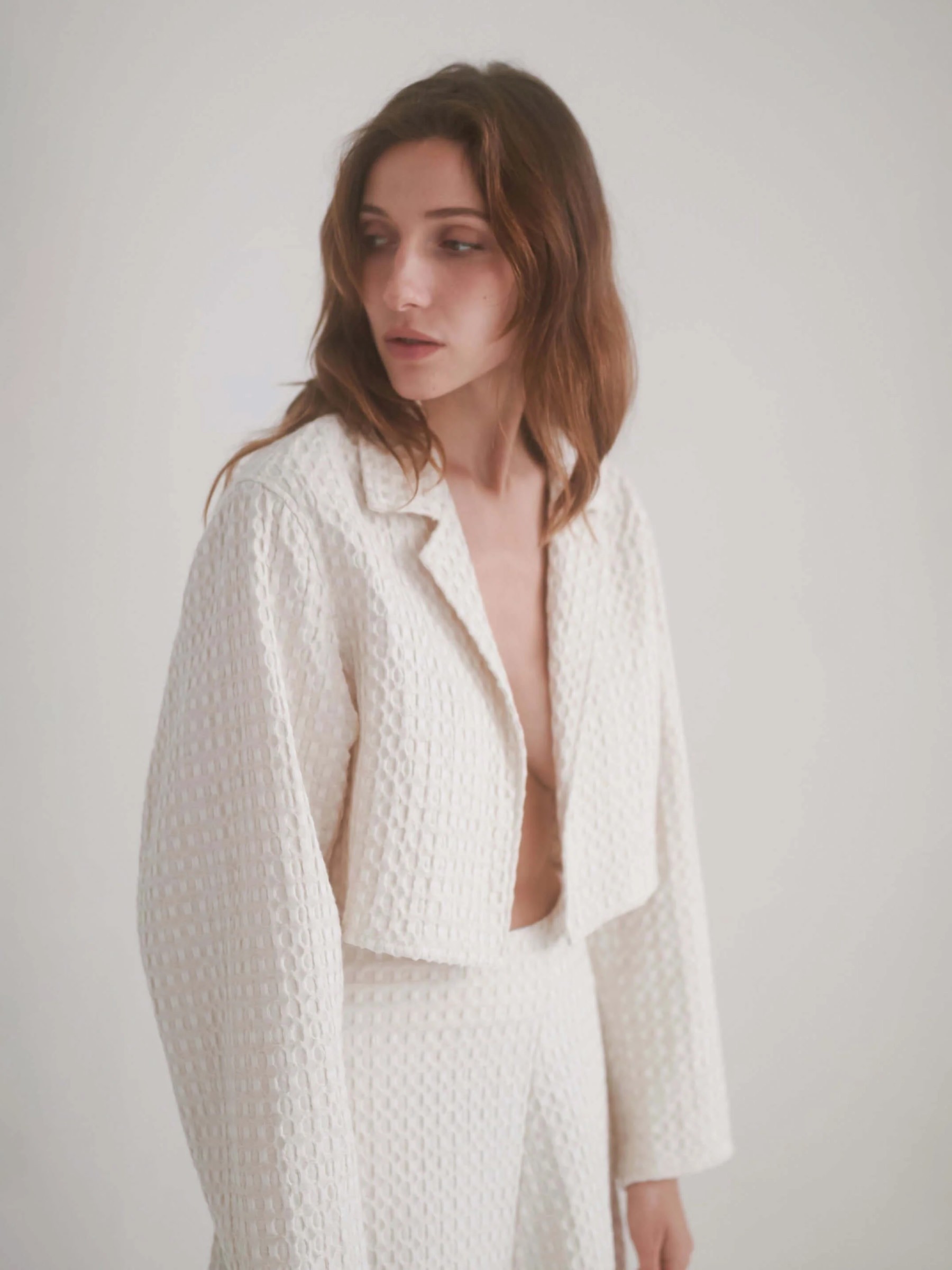 Jacke Crop Jacket ecru Cossac