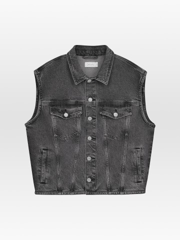 Weste Lunar Biker Vest dark grey Dawn Denim