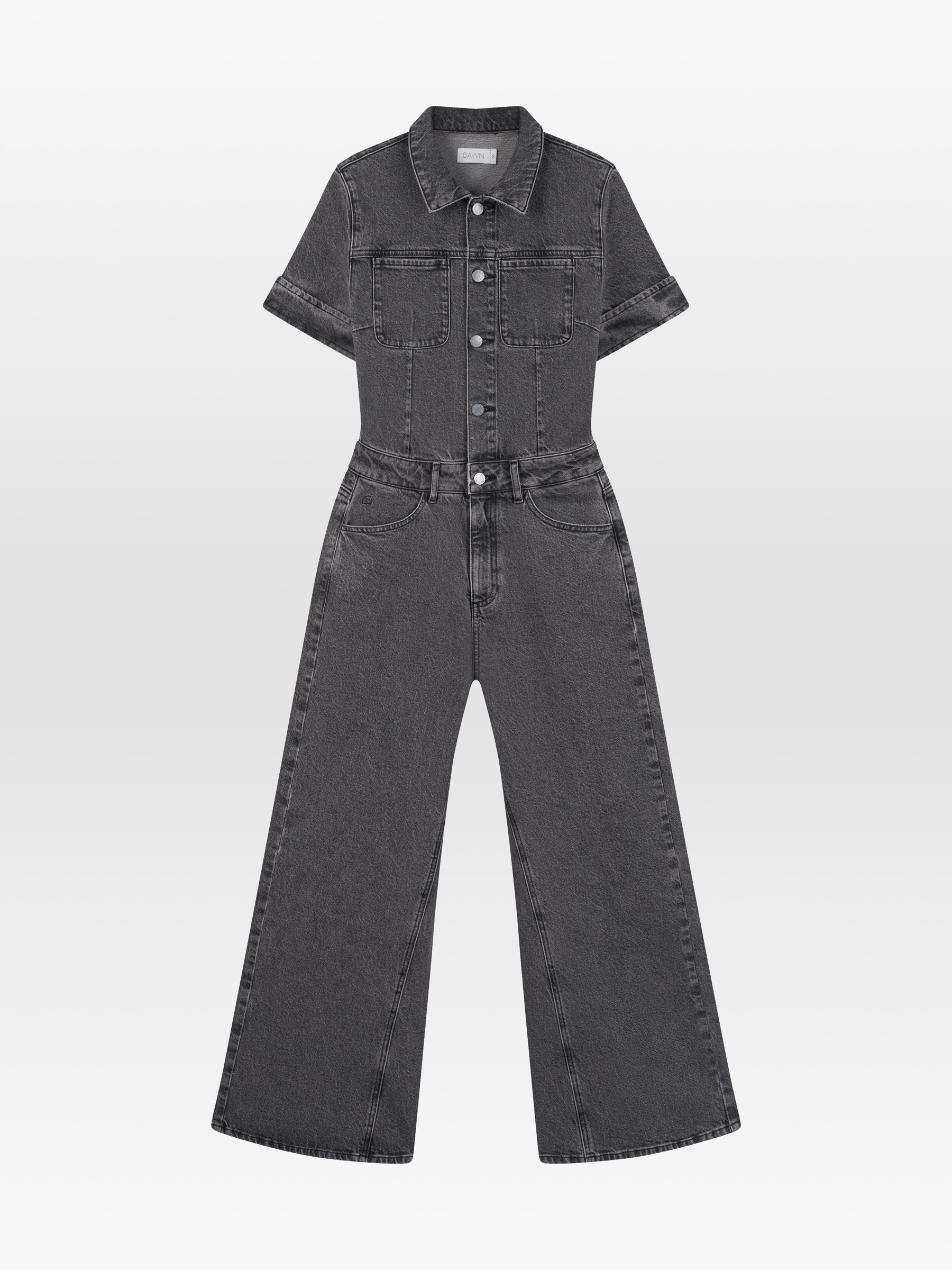 Jumpsuit Twitter Short Sleeve Overall dark grey Dawn Denim
