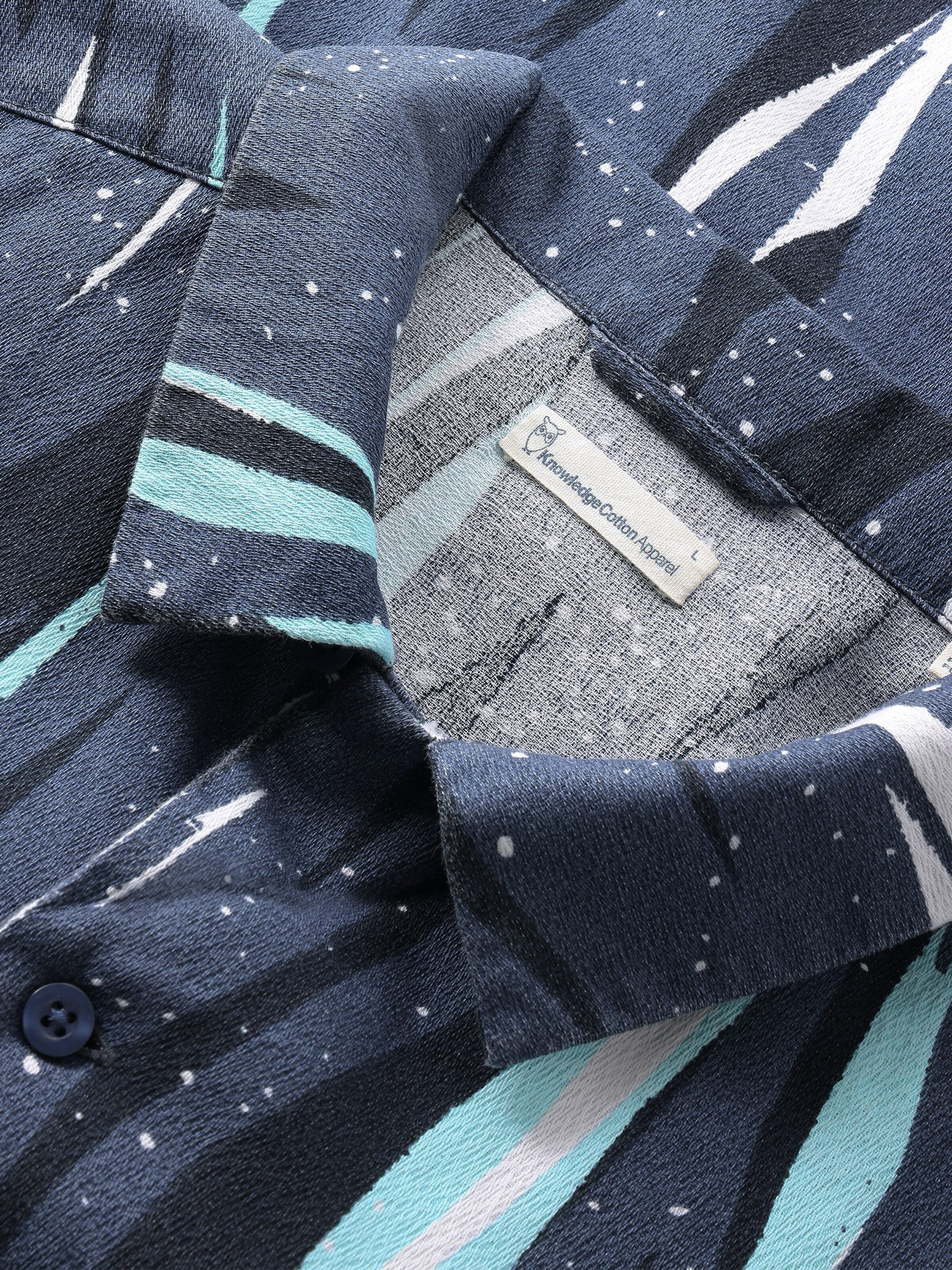 Kurzarmhemd Box Short Sleeve Northern Lights Shirt Knowledge Cotton Apparel