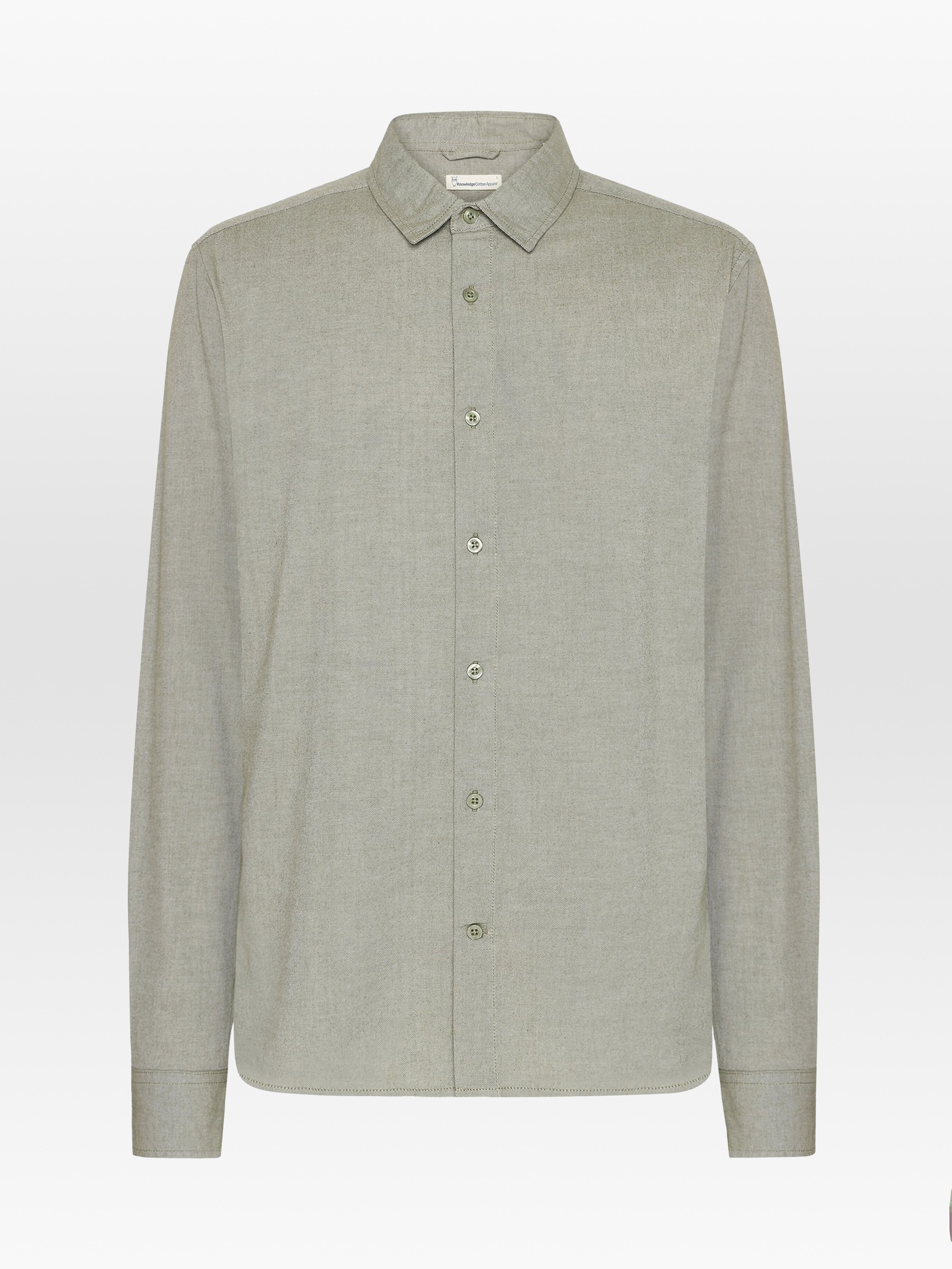 Hemd Regular Fit Light Twill Shirt burned olive Knowledge Cotton Apparel
