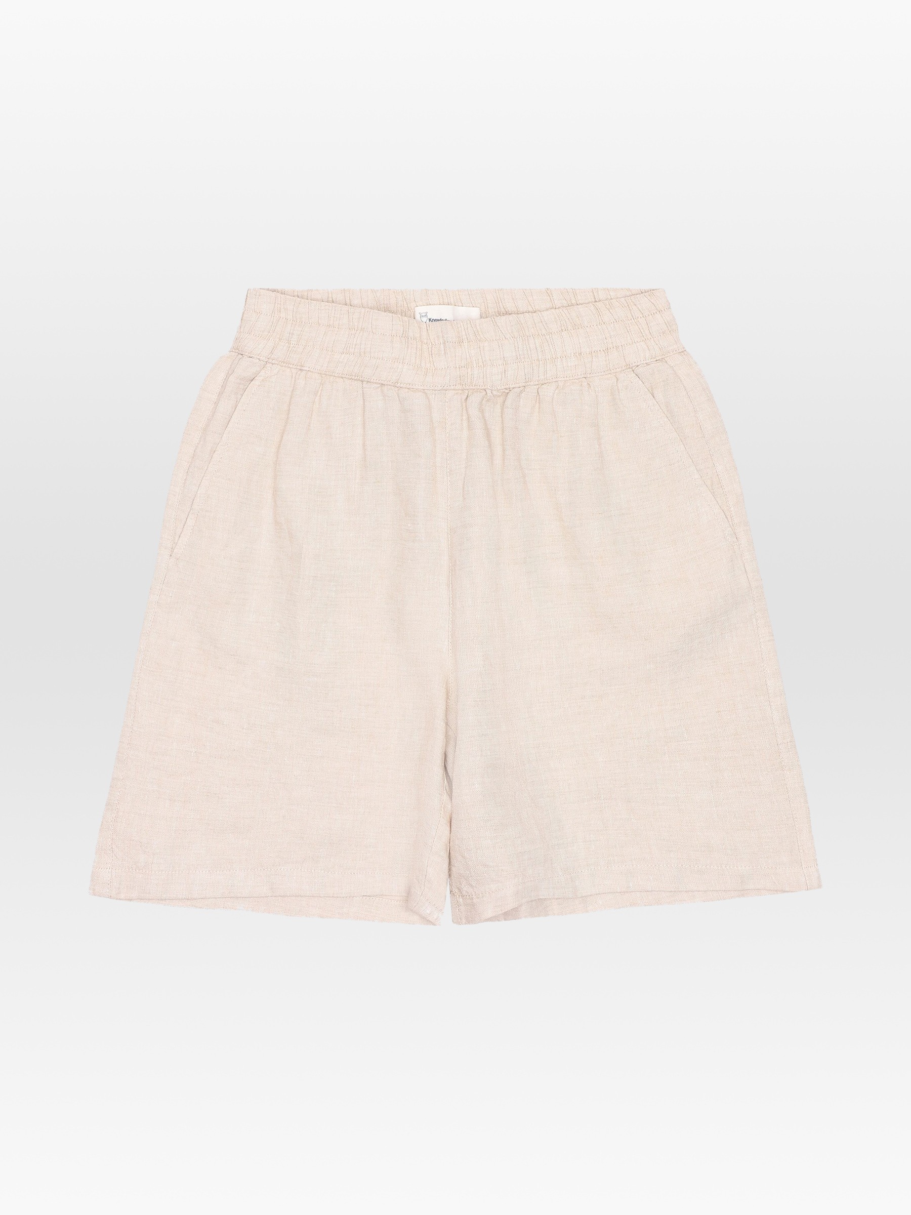 Kurze Hose Posey Linen Shorts yarndyed - light feather gray Knowledge Cotton Apparel