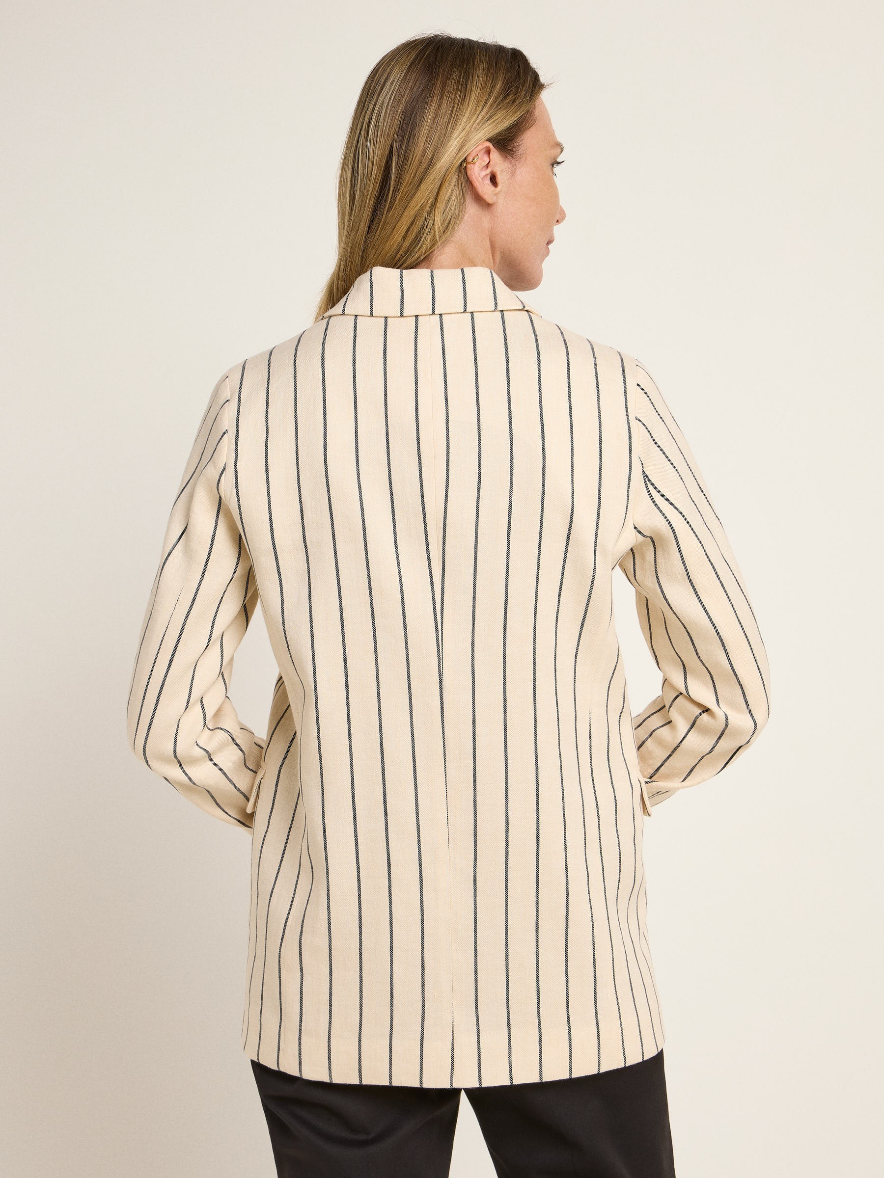 Streifenblazer creme black Lanius