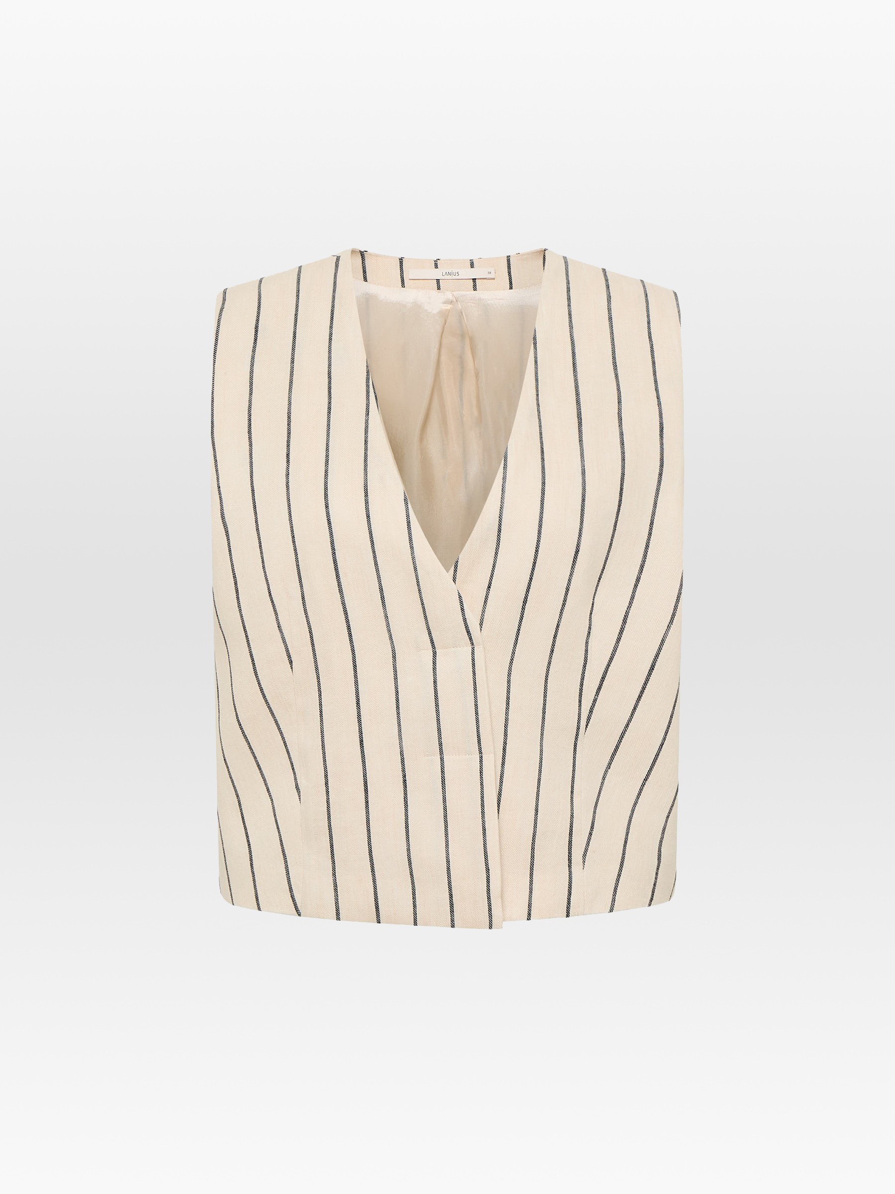 Streifenweste creme black Lanius