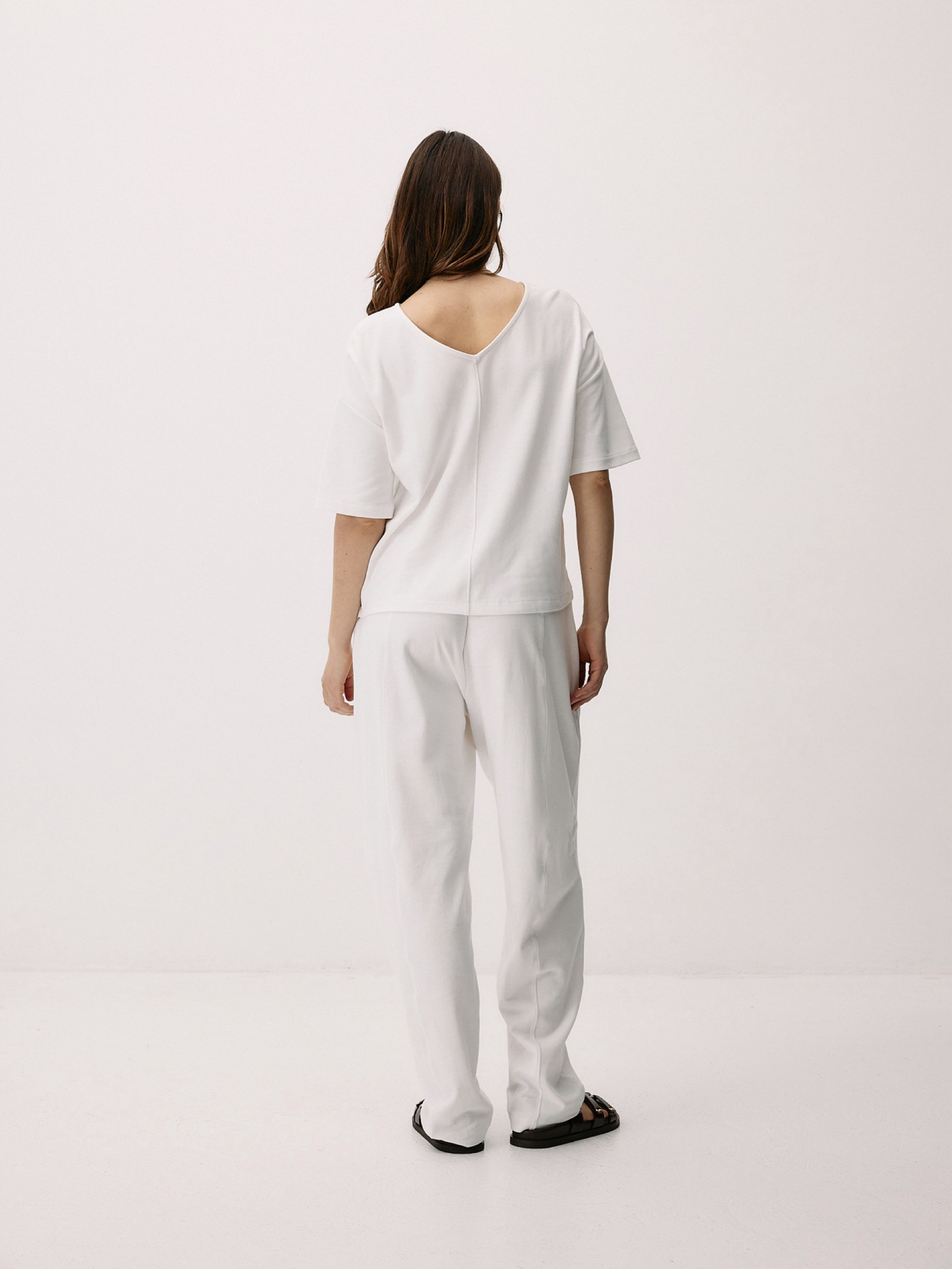 T-Shirt Pure Cotton Reversible Top vanilla white Moya Kala