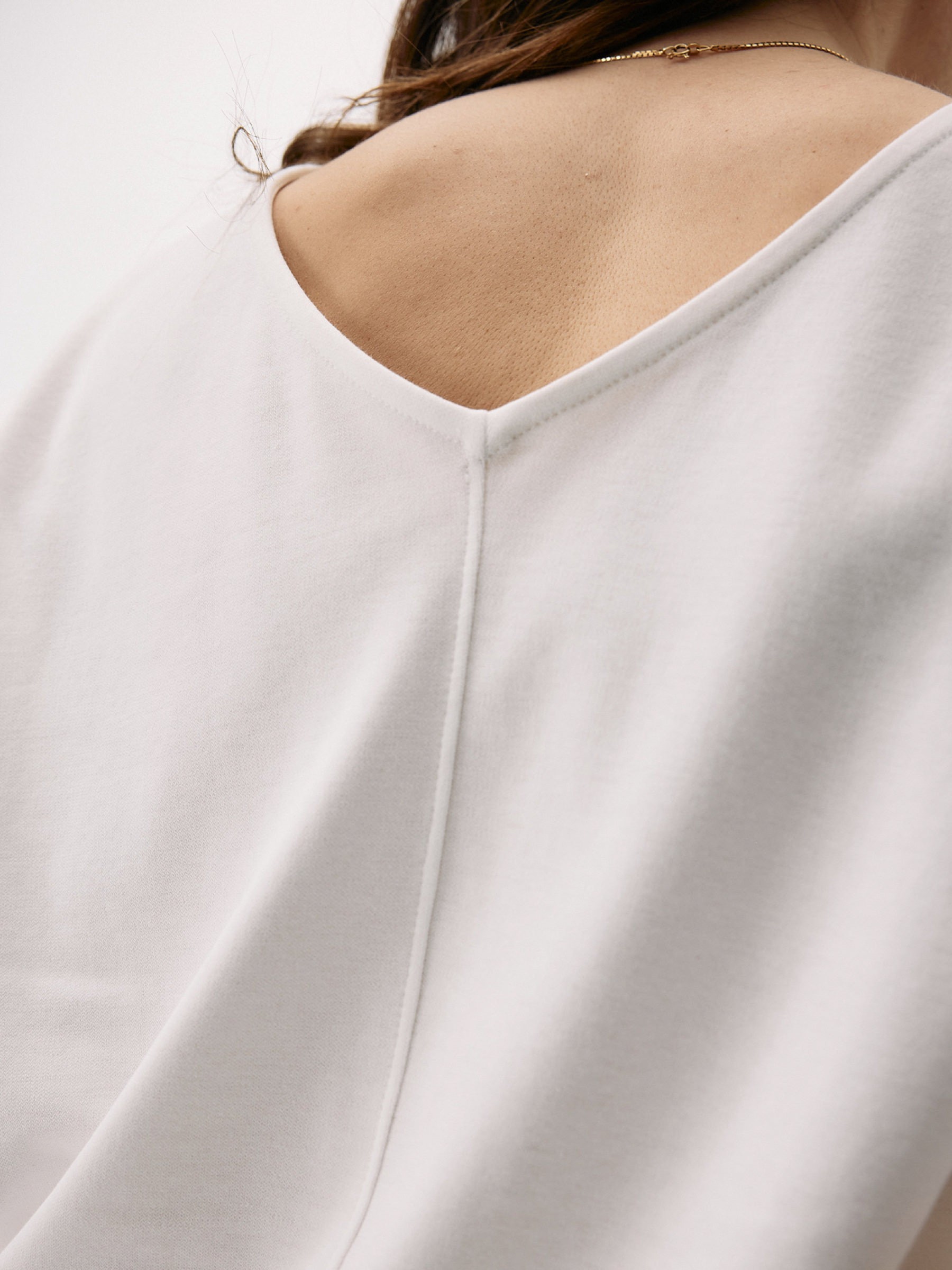 T-Shirt Pure Cotton Reversible Top vanilla white Moya Kala