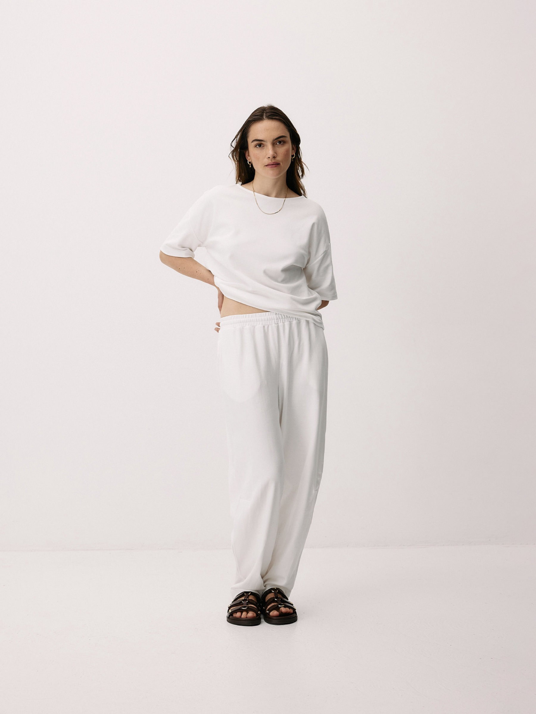 T-Shirt Pure Cotton Reversible Top vanilla white Moya Kala