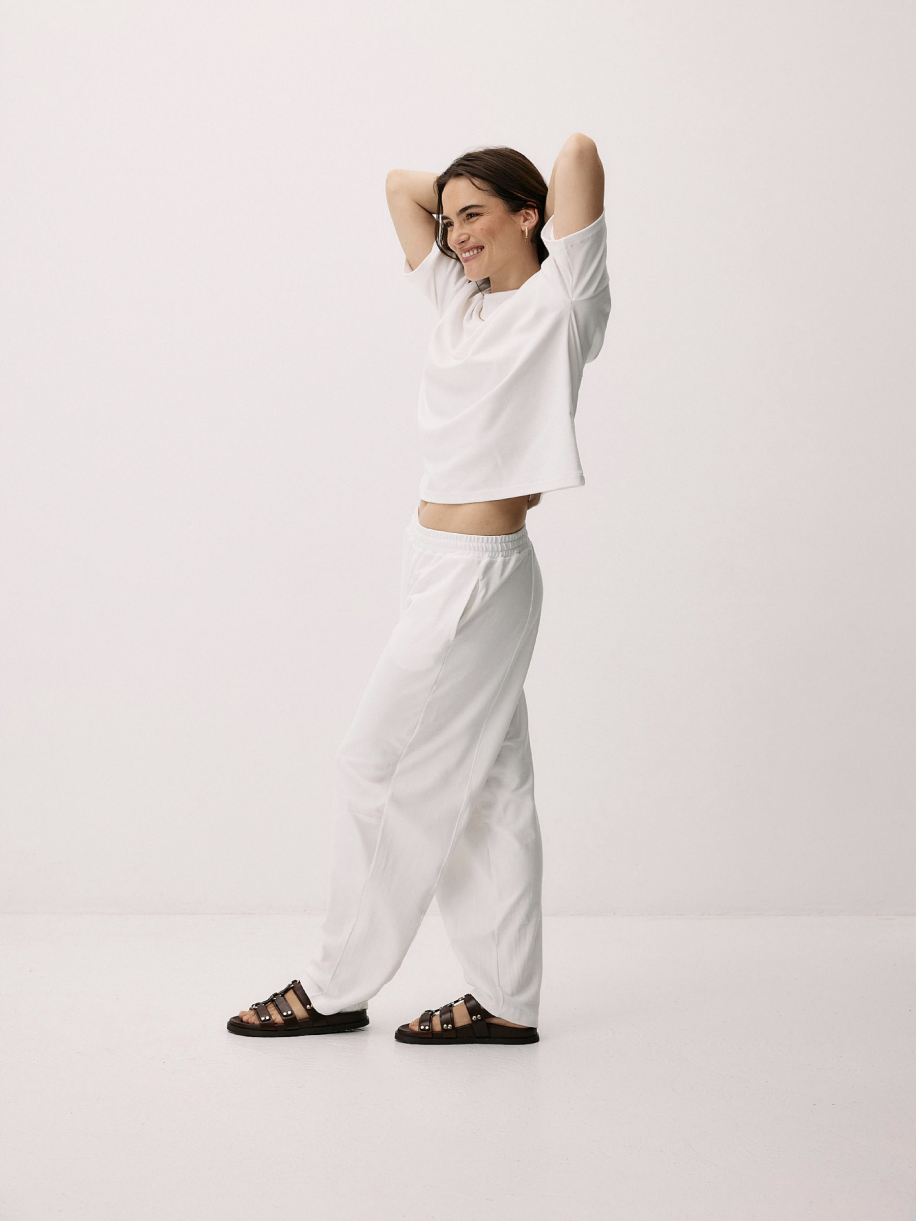 Hose Pure Cotton Leasure Pants vanilla white Moya Kala