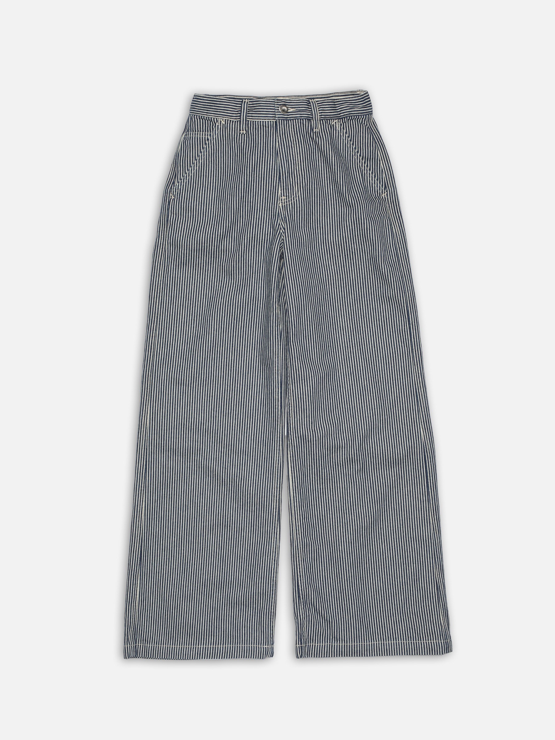 Hose Inez Striped Pants blue offwhite Nudie Jeans
