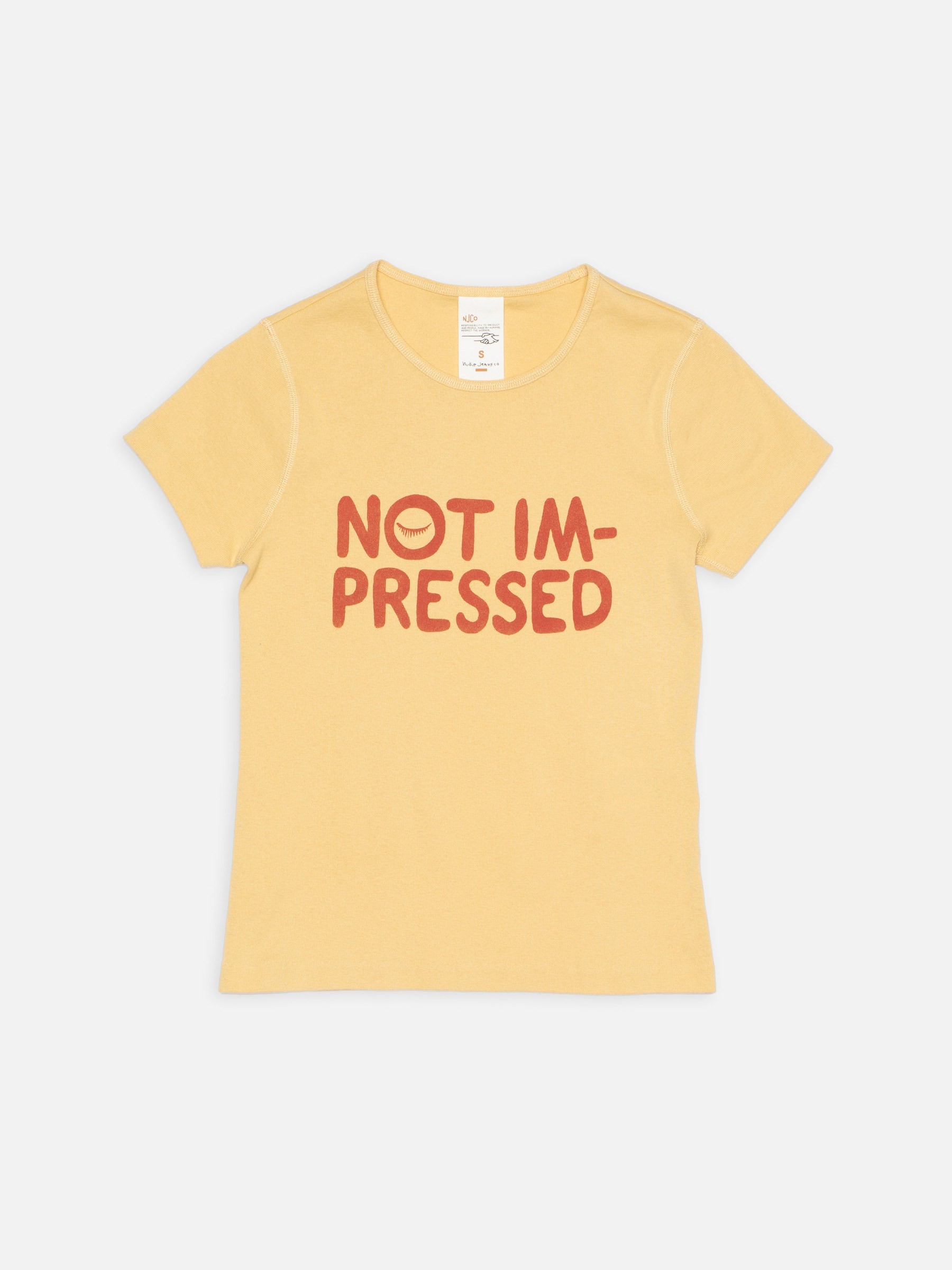 Eve T-Shirt Not Impressed mustard Nudie Jeans