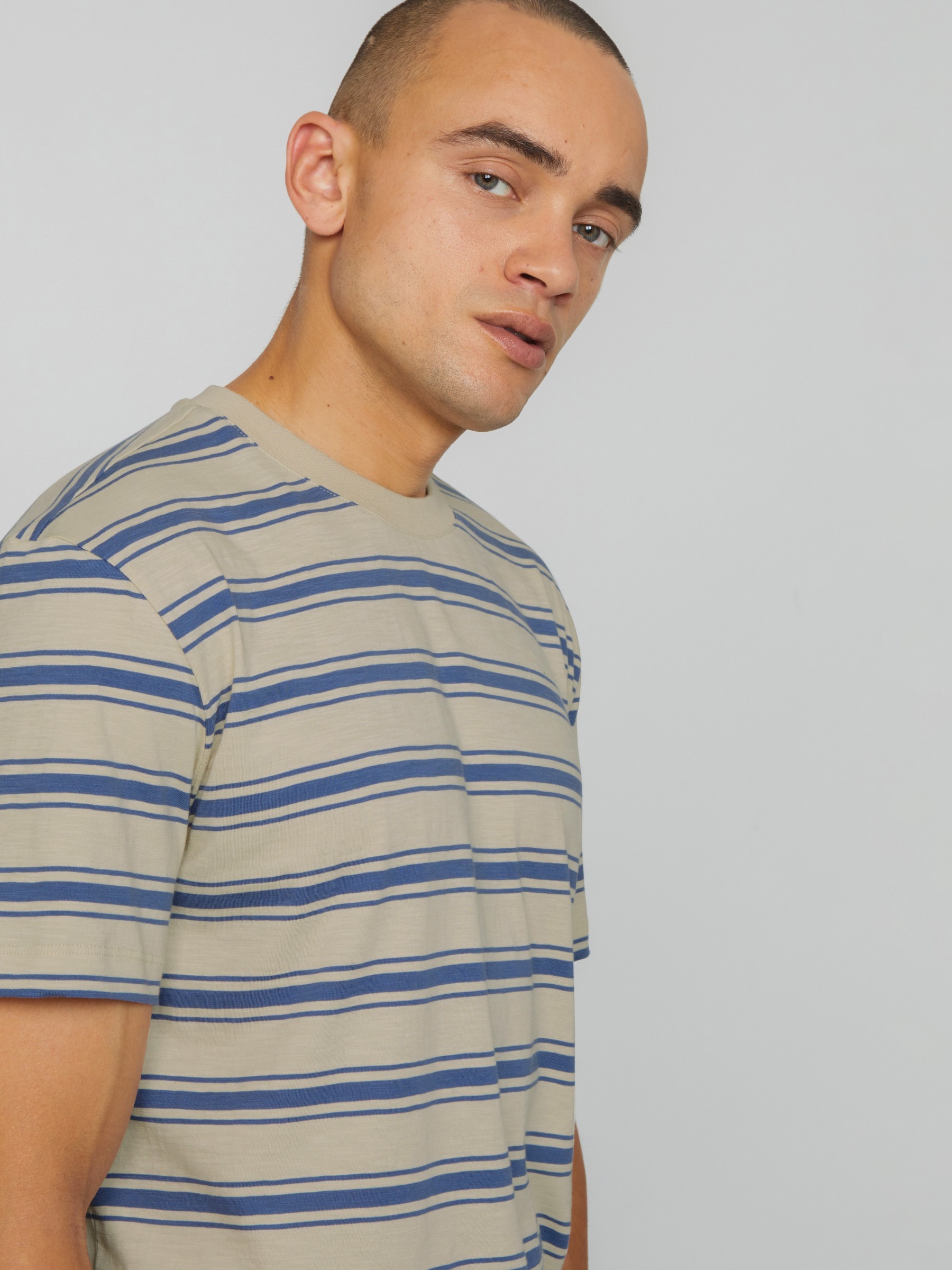 T-Shirt Cassava Stripes electric blue Recolution