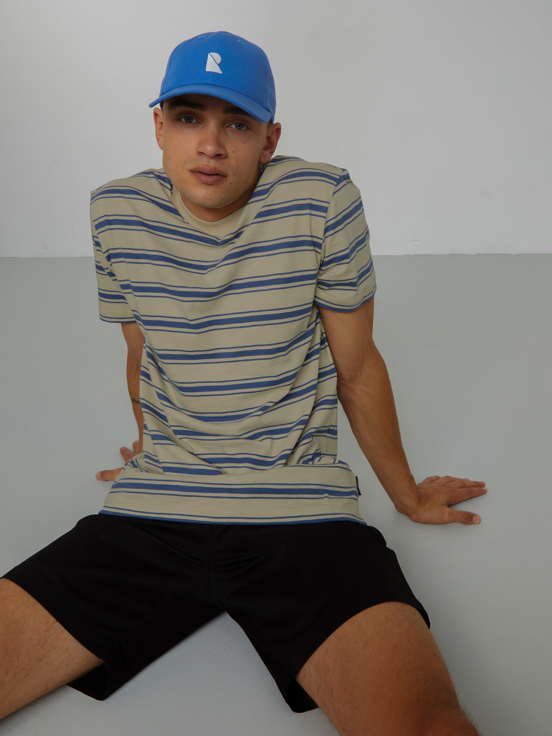 T-Shirt Cassava Stripes electric blue Recolution